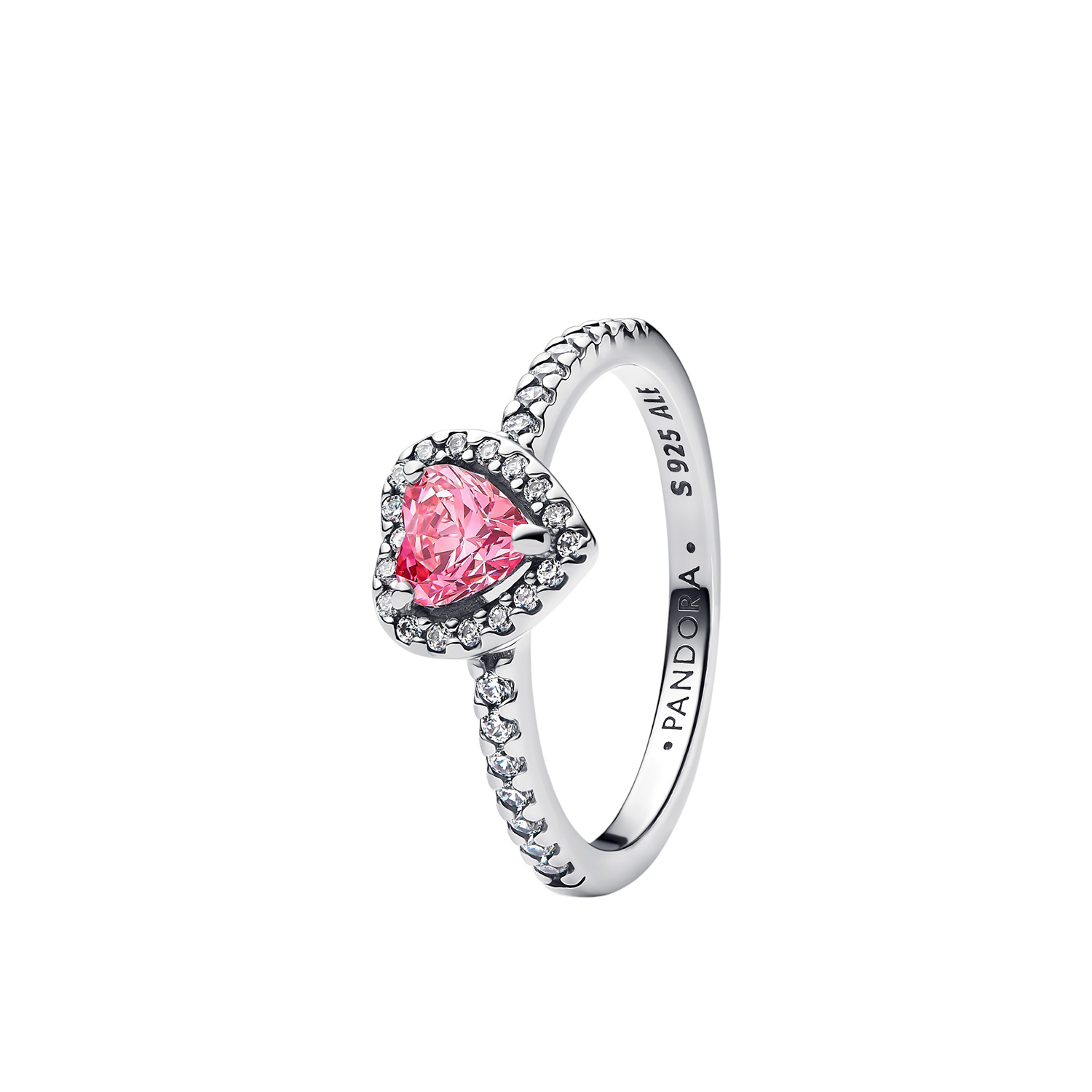 ANELLO CUORE IN RILIEVO ROSA