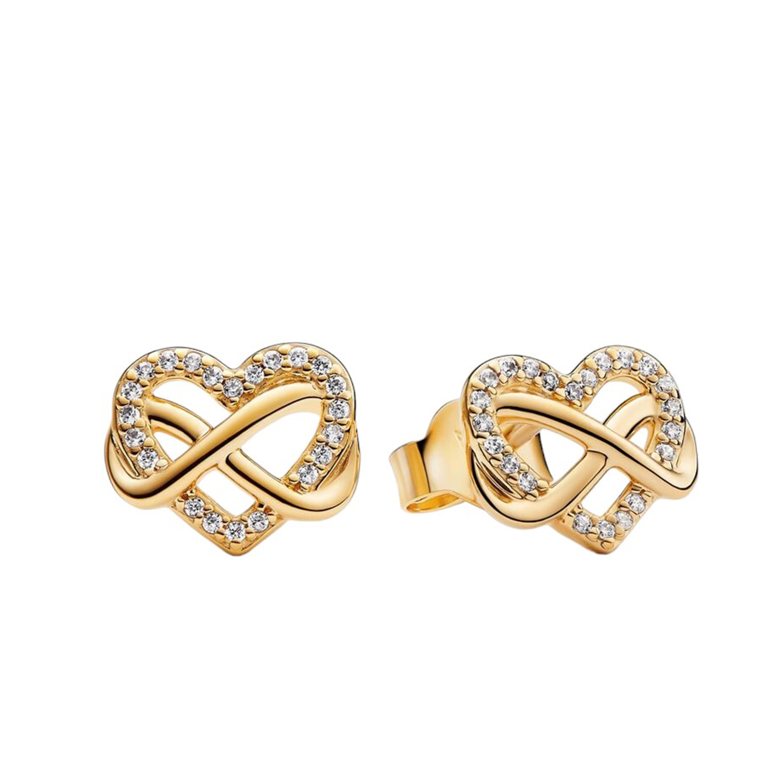 ORECCHINI CUORE INFINITO PIETRE LUMINOSE