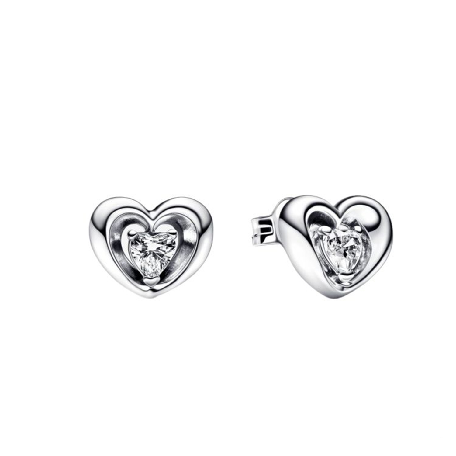 ORECCHINI CUORE SPLENDENTE CON PIETRA