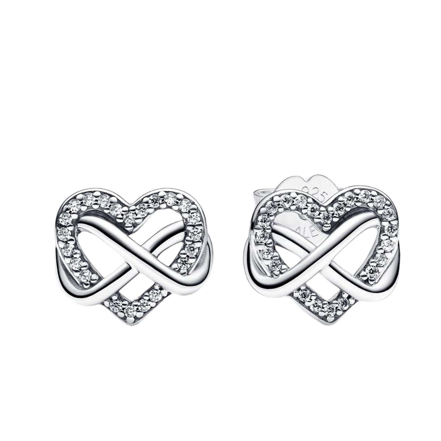 ORECCHINI CUORE INFINITO PIETRE LUMINOSE