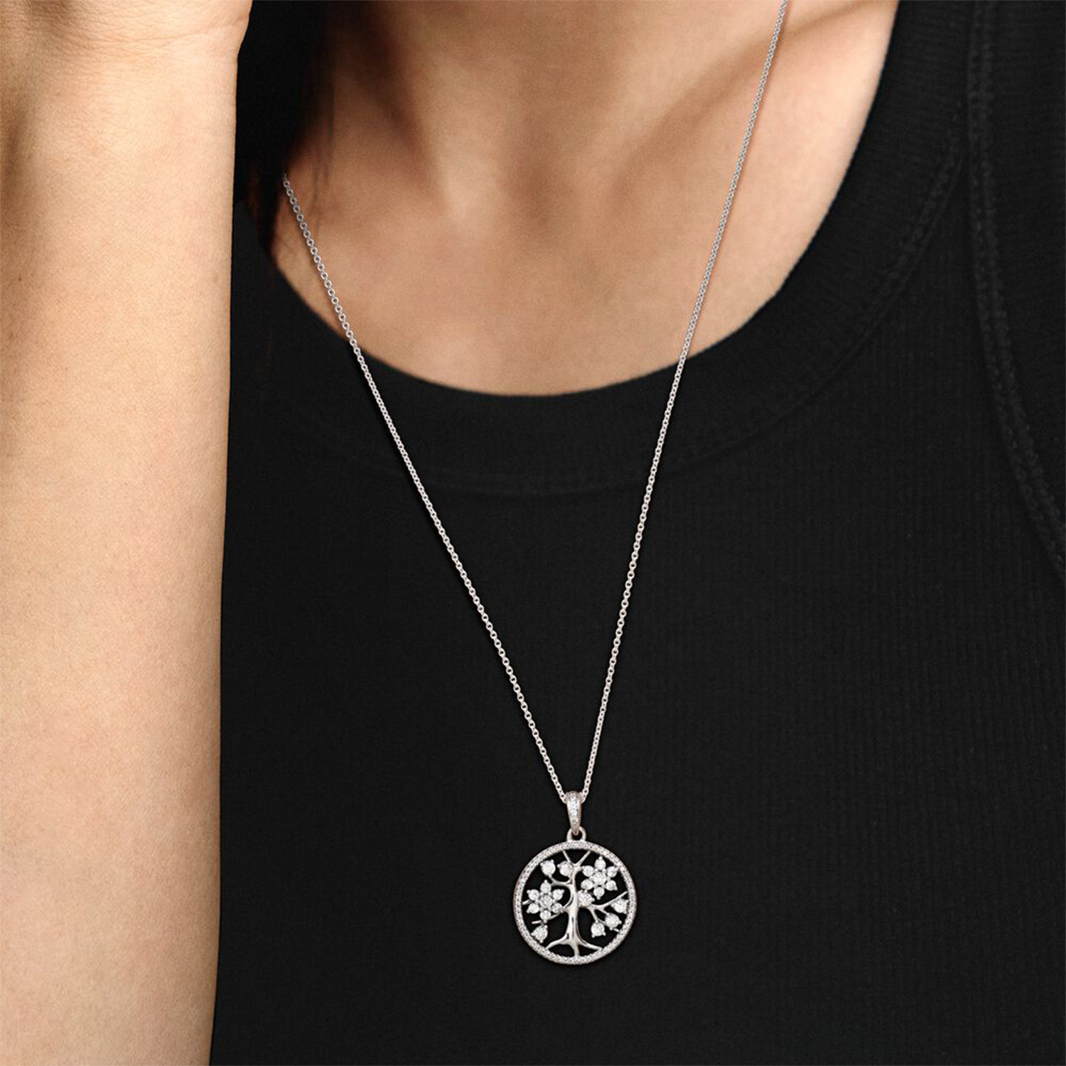 COLLANA ALBERO DELLA FAMIGLIA PAVÈ