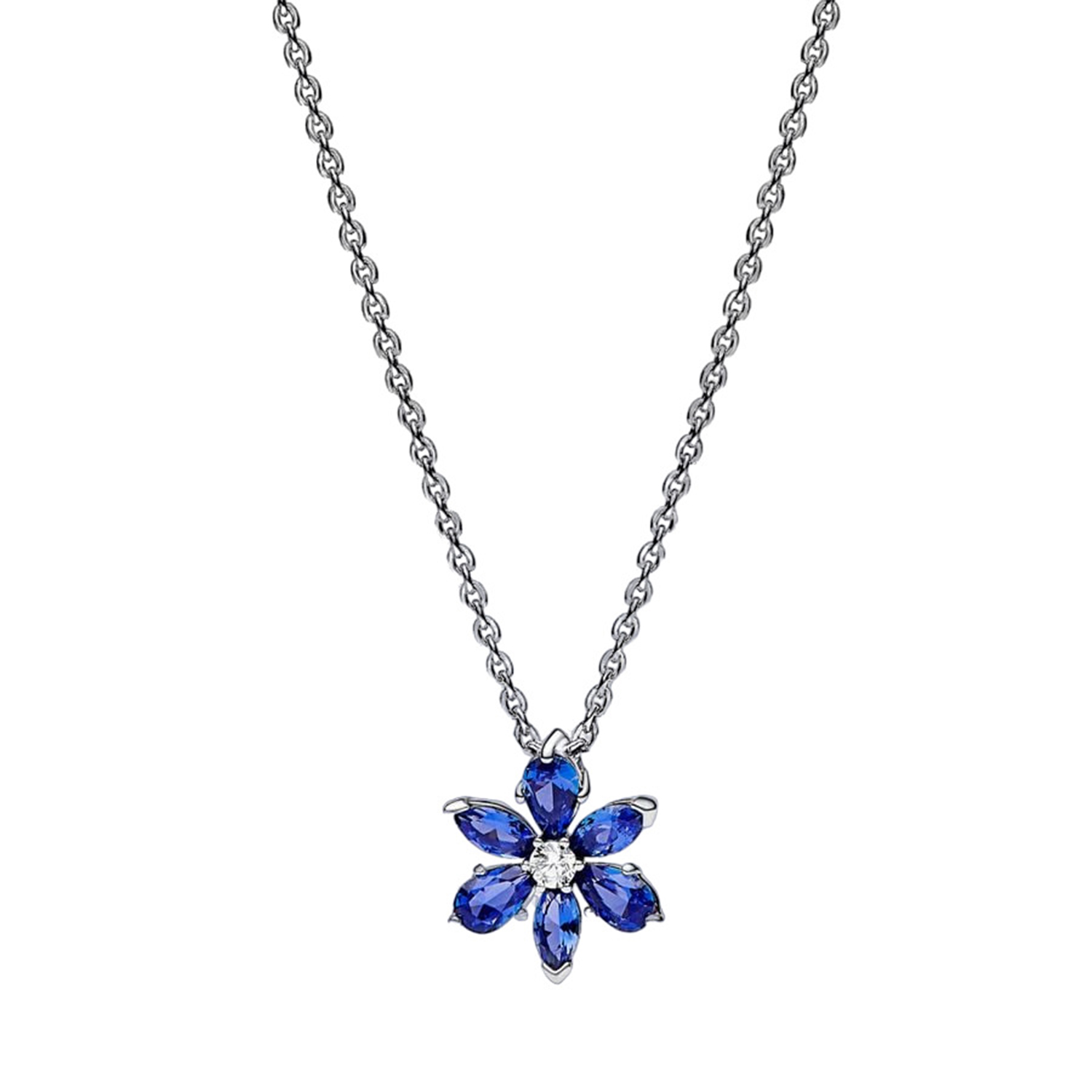 COLLANA PENDENTE HERBARIUM FIORE BLU