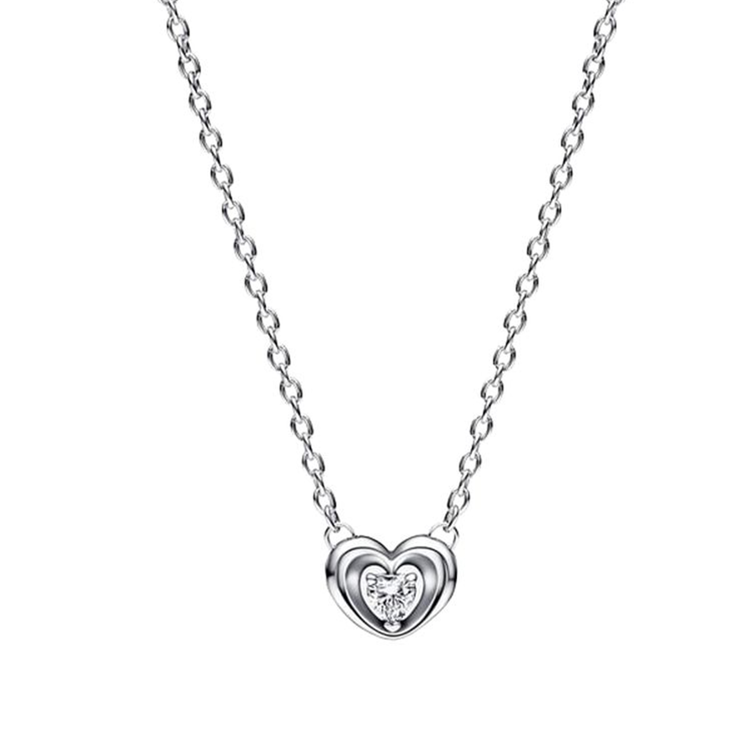 COLLANA CUORE SPLENDENTE CON PIETRA