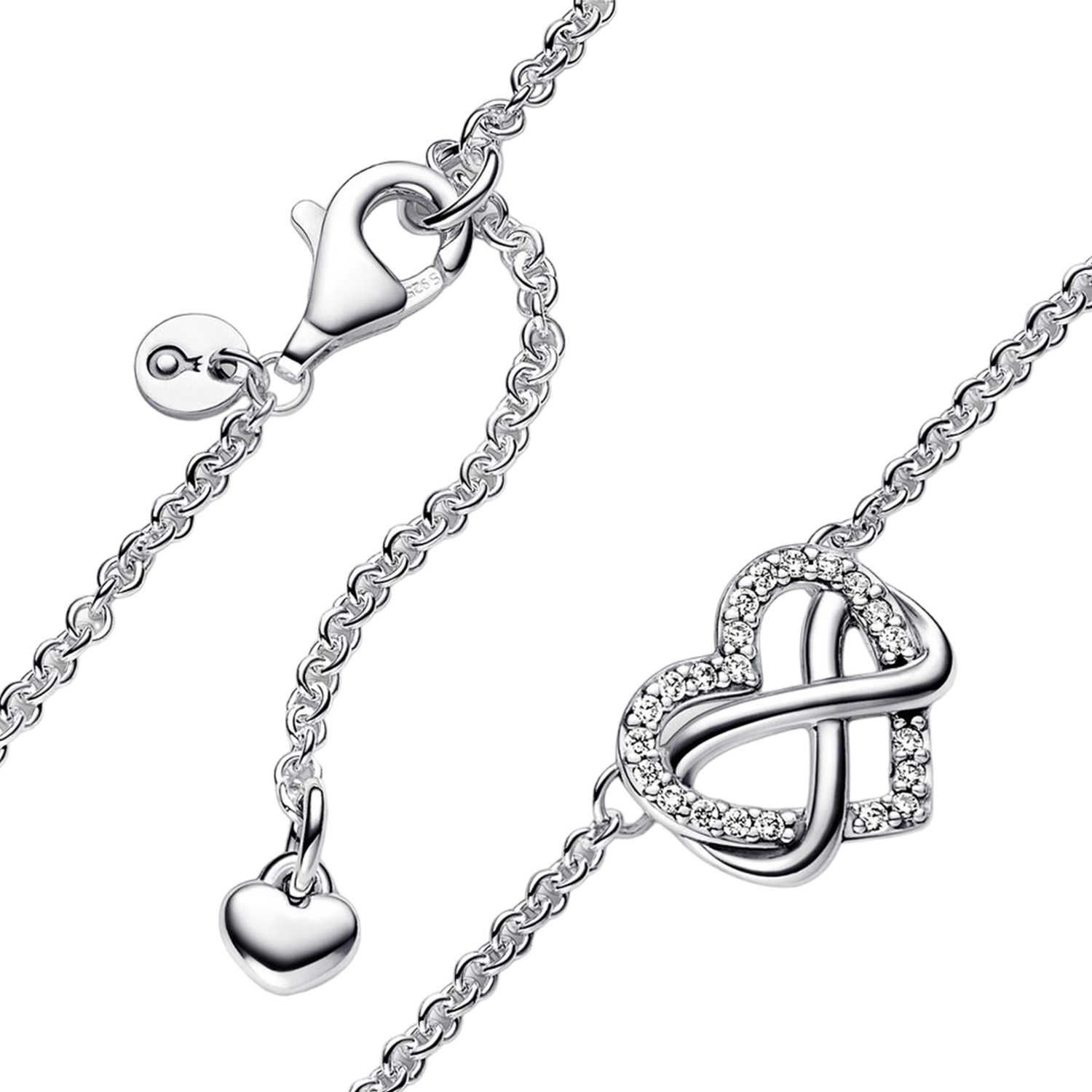 COLLANA CUORE INFINITO PIETRE LUMINOSE