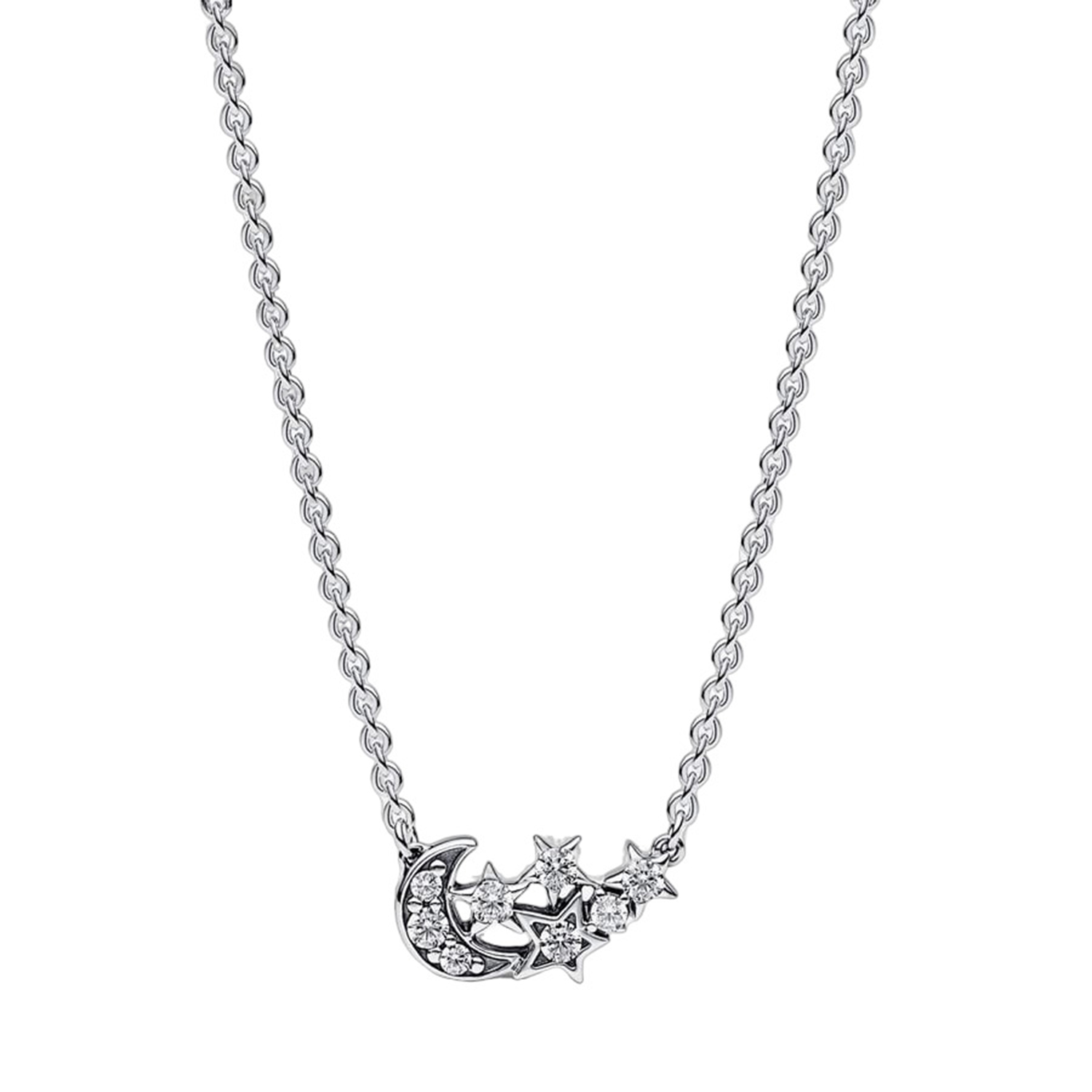 COLLANA COLLANA LUNA CRESCENTE E STELLE