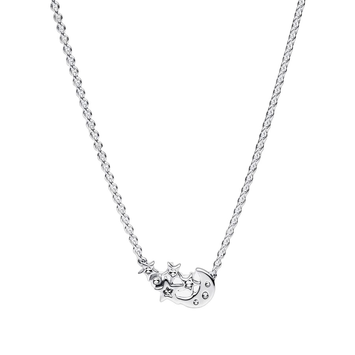 COLLANA COLLANA LUNA CRESCENTE E STELLE