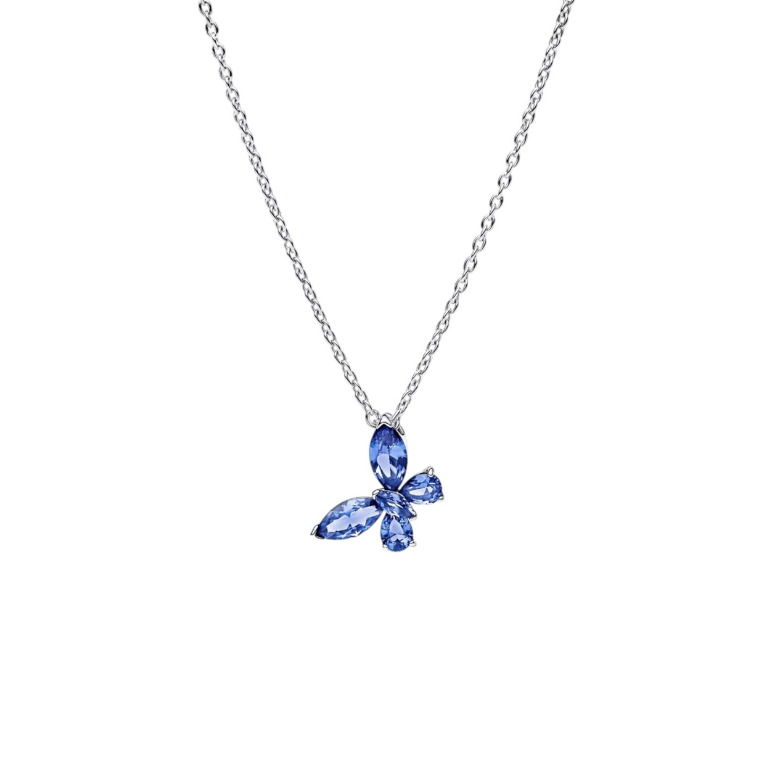 COLLANA FARFALLA LUMINOSA BLU