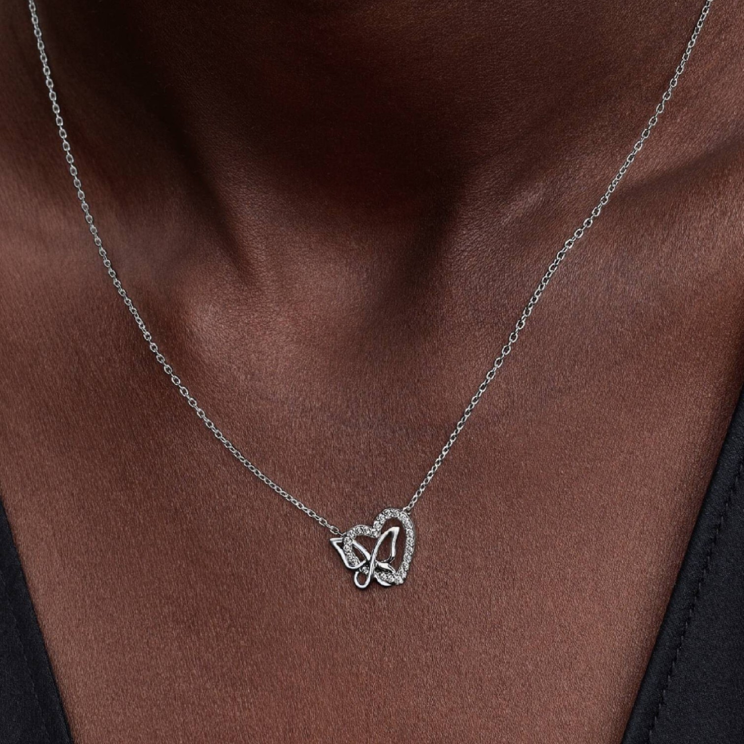 Collana Cuore e Farfalla