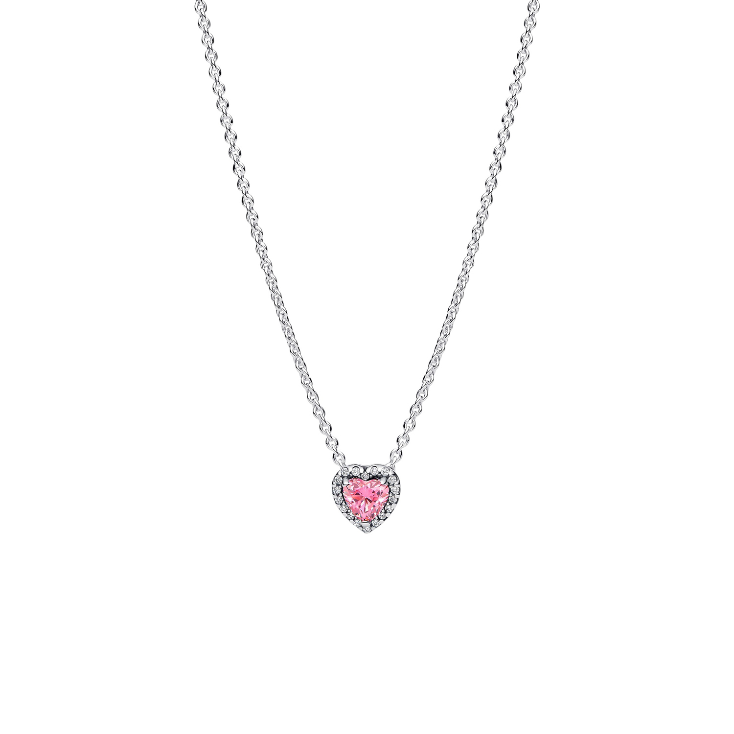 COLLANA CUORE RILIEVO ROSA