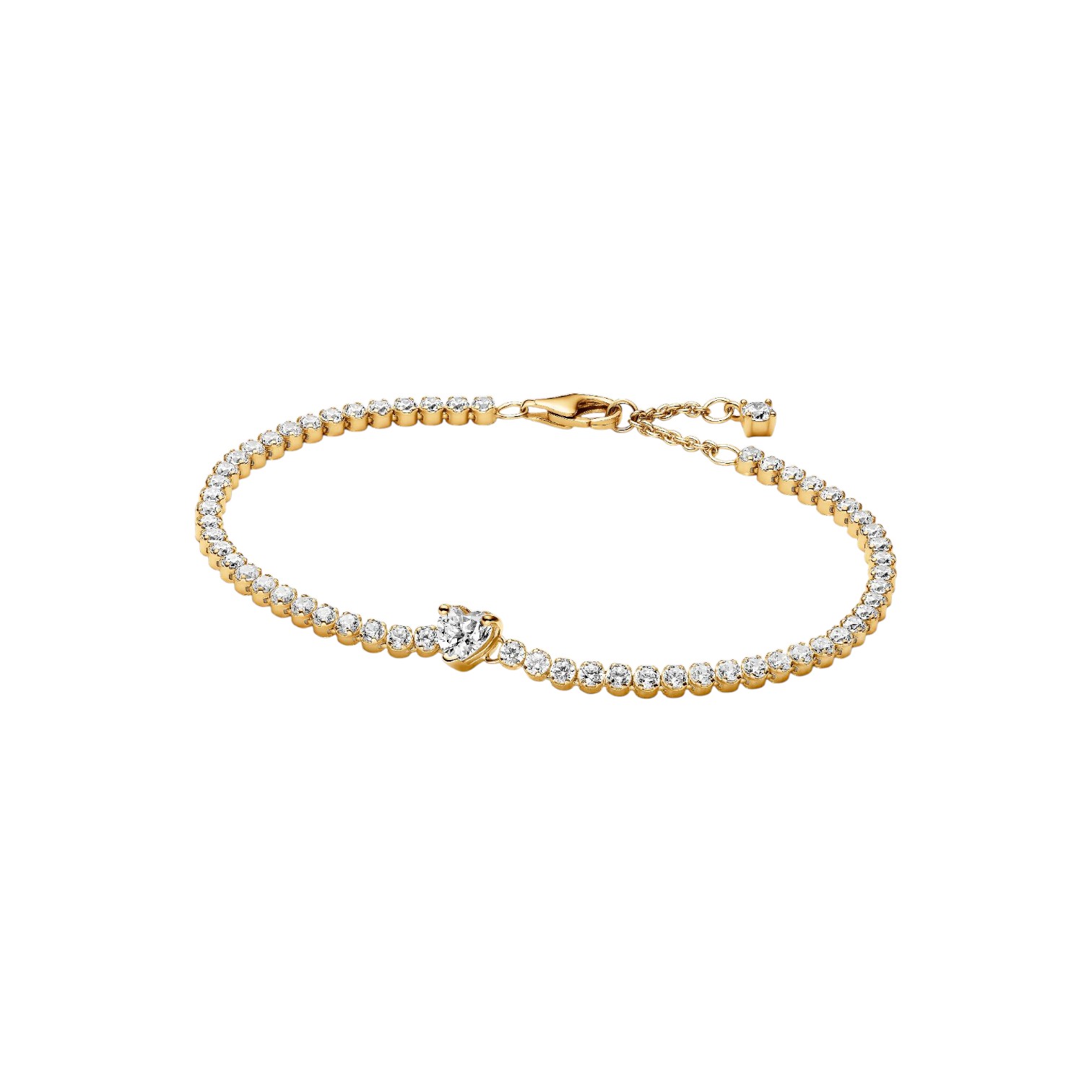 BRACCIALE TENNIS CON CUORE IN RILIEVO