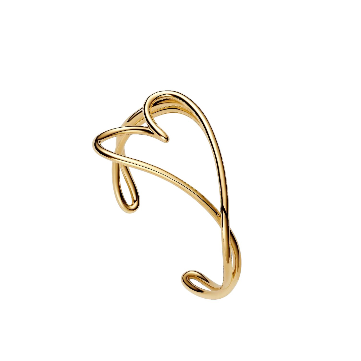 BRACCIALE APERTO CUORE LINEA SINUOSA
