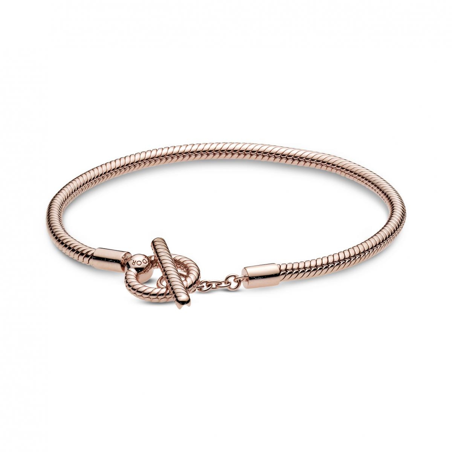 Bracciale Pandora Moments con maglia snake e barretta a T