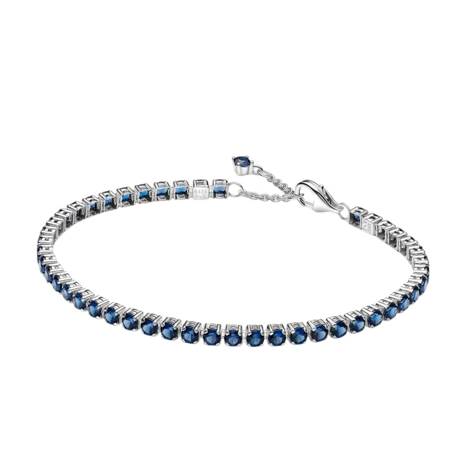 BRACCIALE TENNIS CON PIETRE BLU