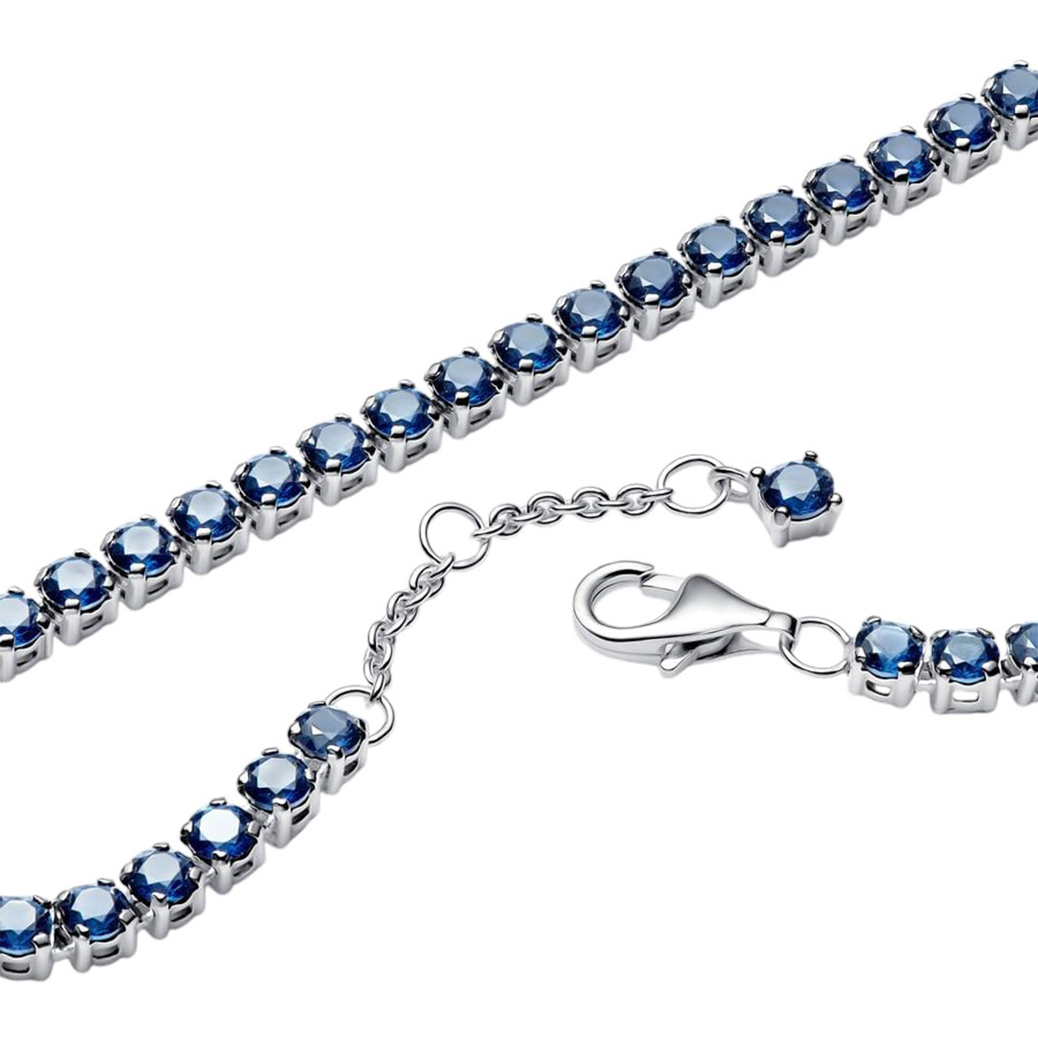 BRACCIALE TENNIS CON PIETRE BLU