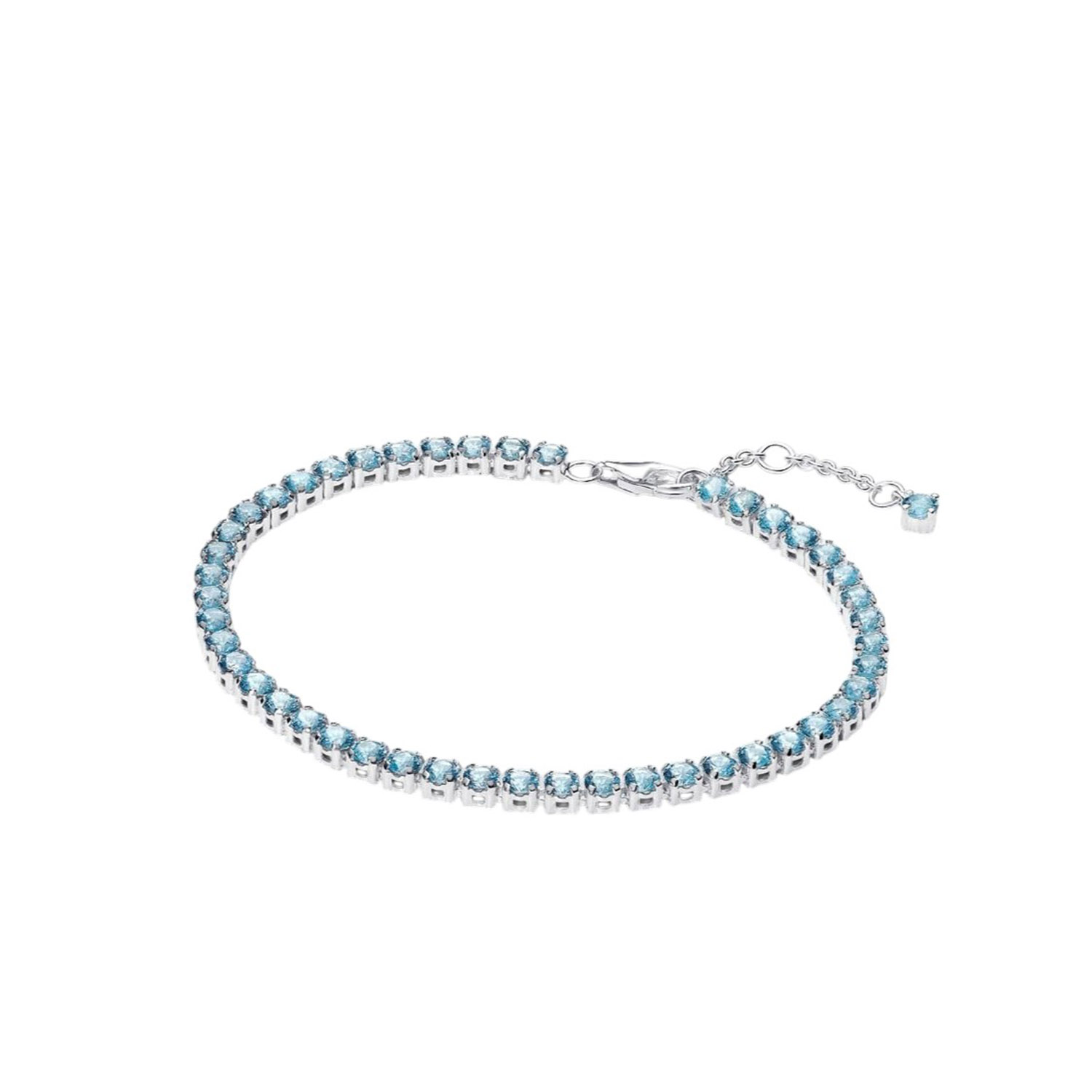 BRACCIALE TENNIS CRISTALLI AZZURRI