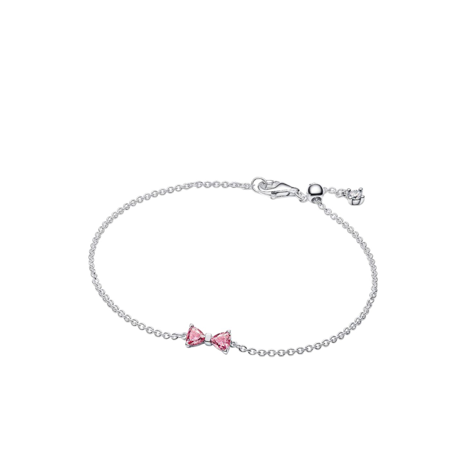 BRACCIALE FIOCCO LUMINOSO ROSA