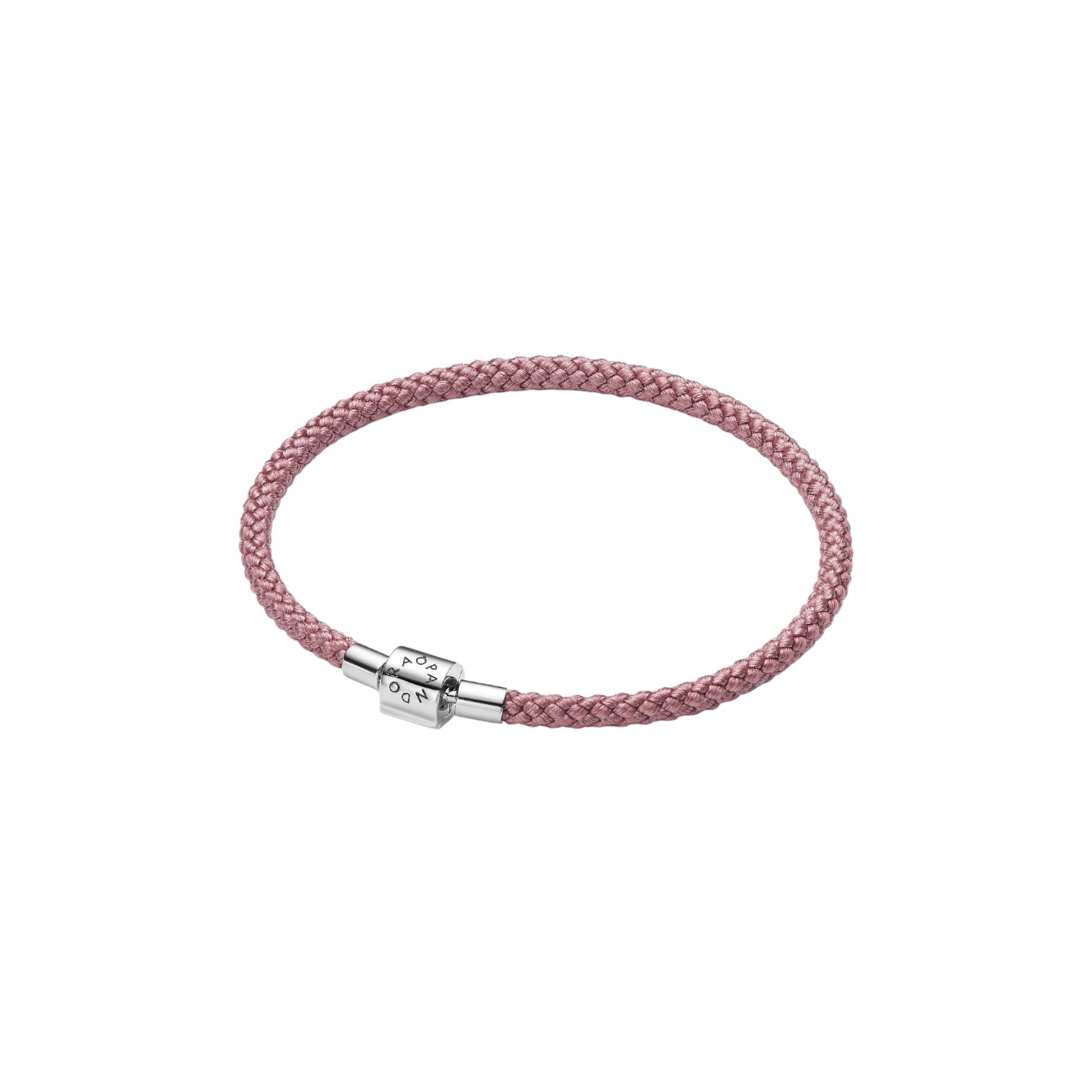 BRACCIALE IN CORDA ROSA CON CHIUSURA A BARILE