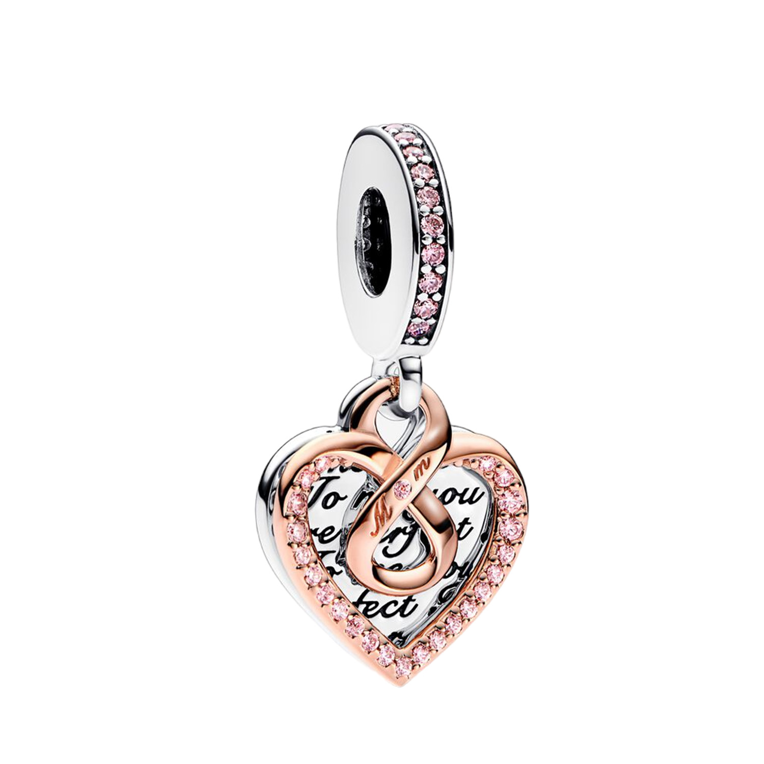 PENDENTE CUORE INFINITO MAMMA SEI PERFETTA