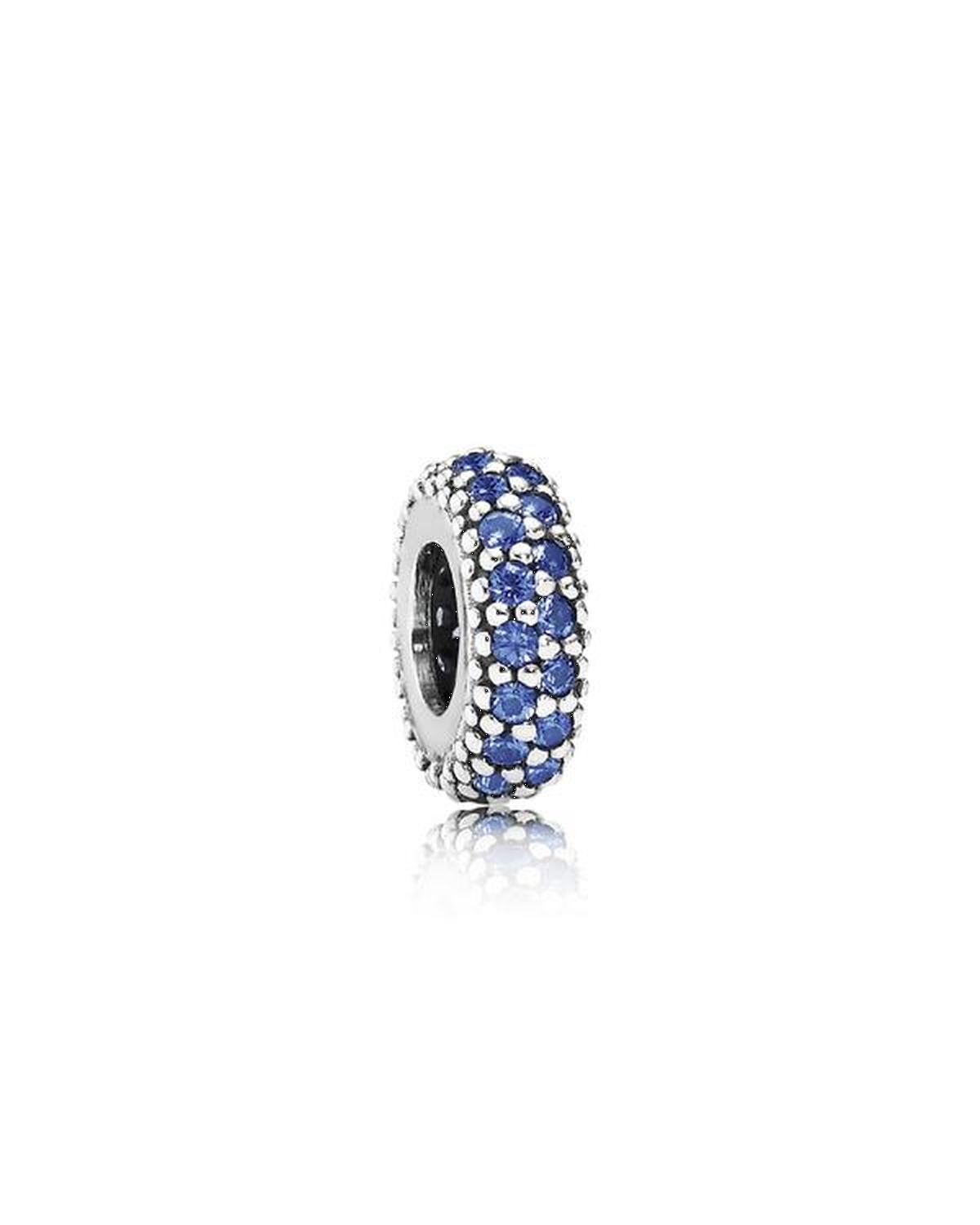 Charm distanziatore blu scintillante