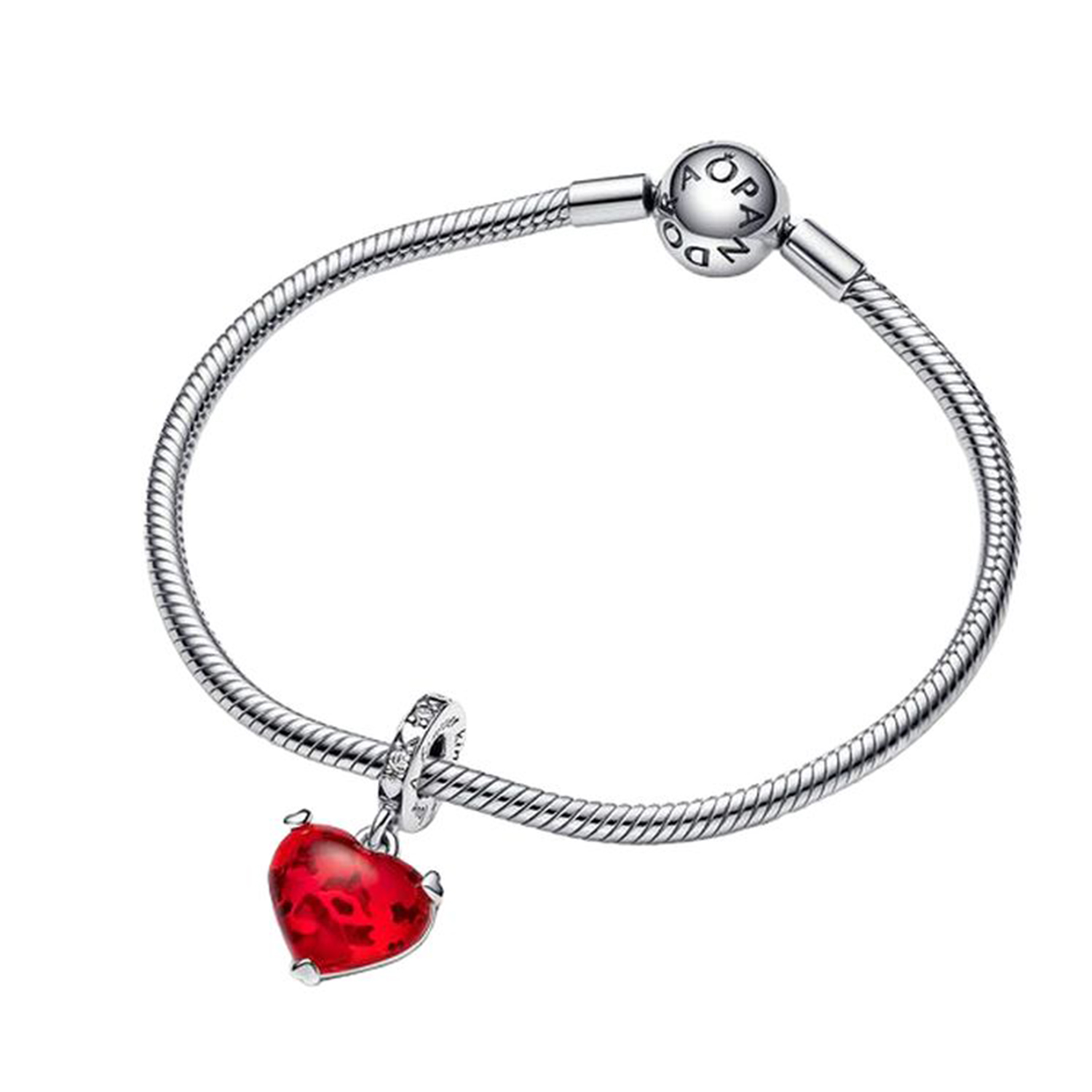 DISNEY, MICKEY E MINNIE, CUORE IN VETRO DI MURANO