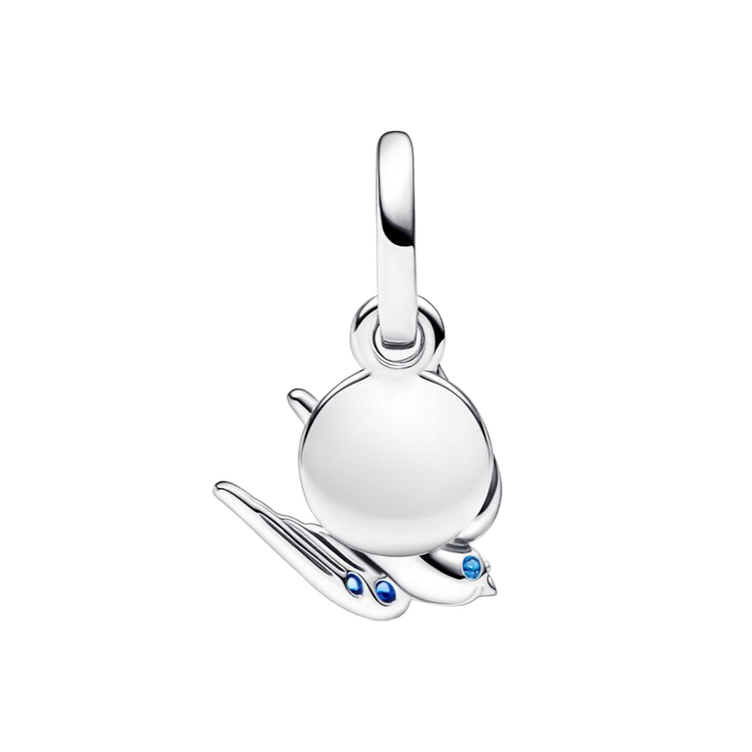 CHARM PENDENTE DOPPIO RONDINE SCINTILLANTE E MESSAGGIO