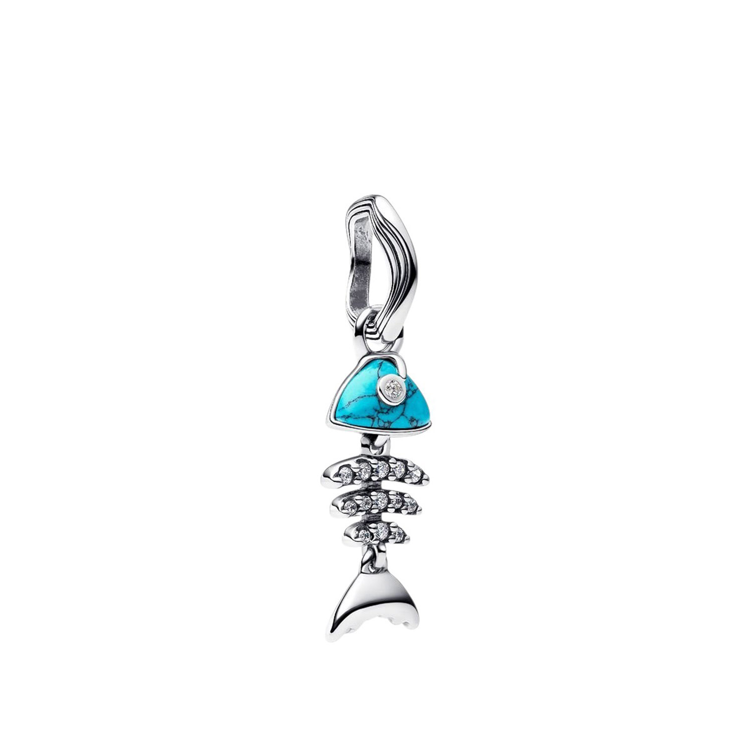 CHARM  PENDENTE LISCA DI PESCE TURCHESE
