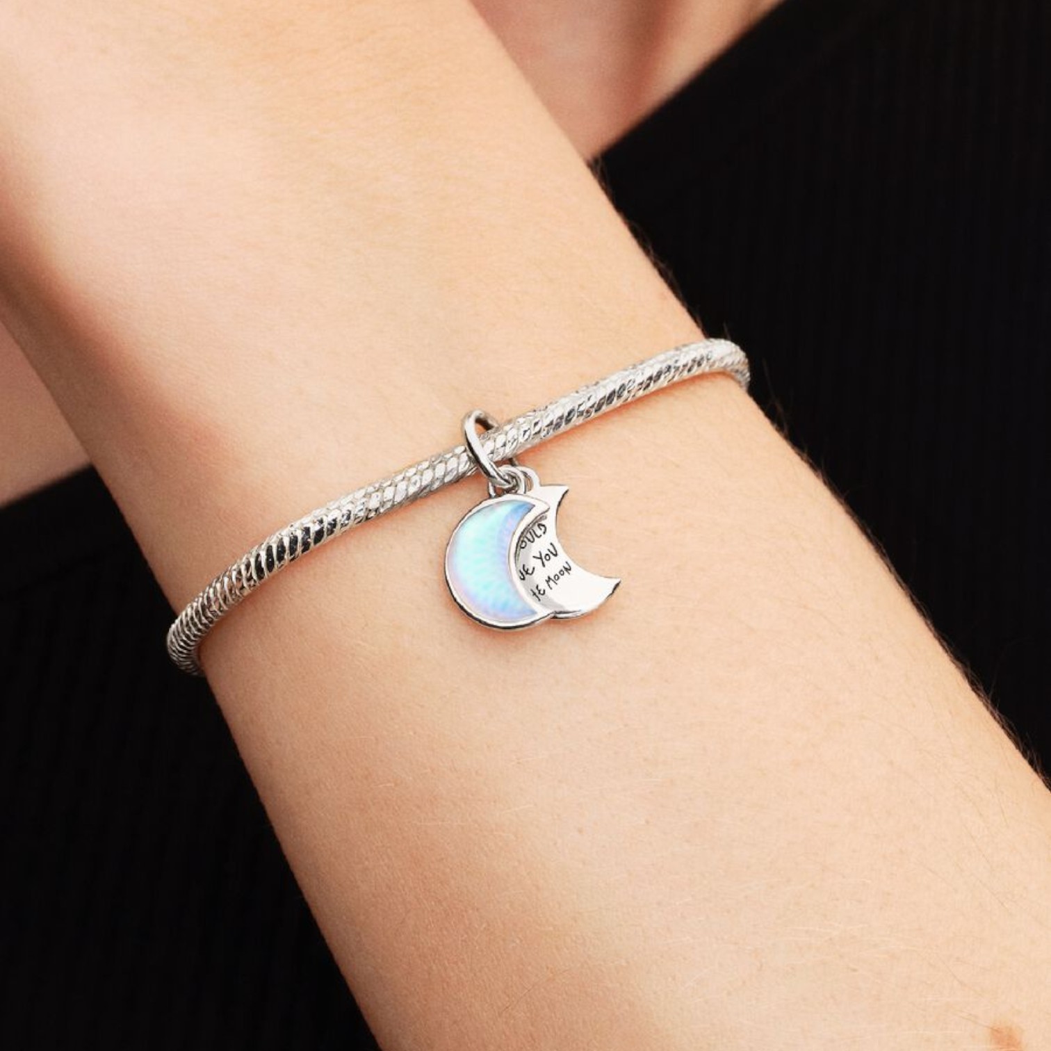 CHARM PENDENTE DOPPIO LUNA CRESCENTE 