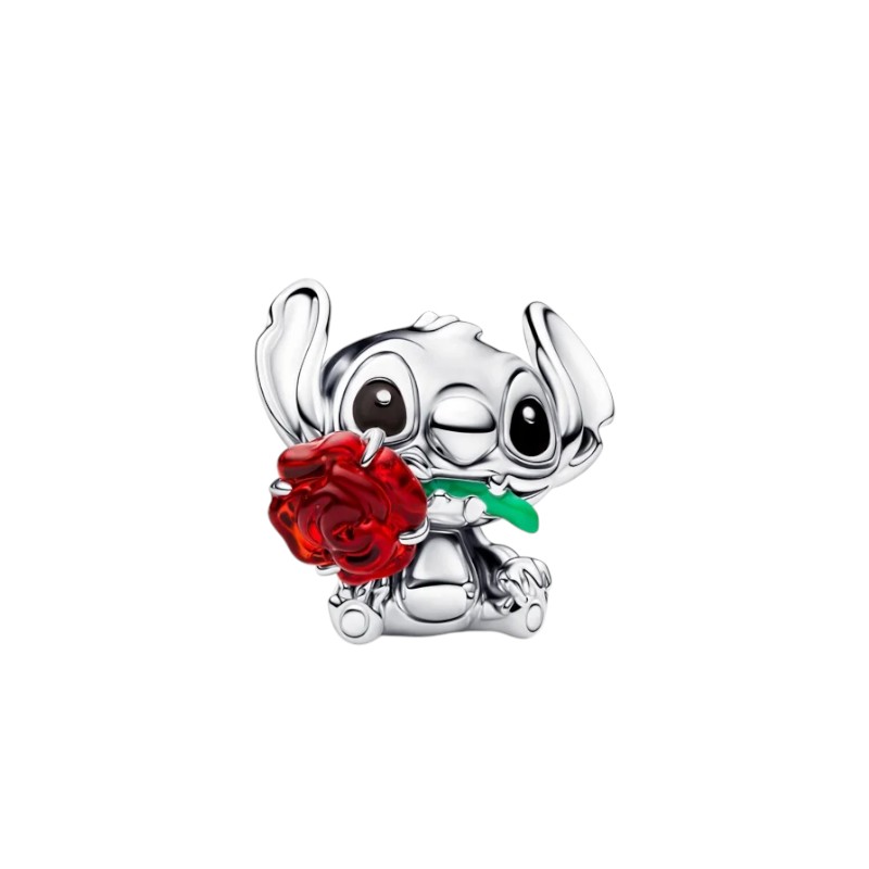 CHARM DISNEY, LILO & STITCH, STITCH CON LA ROSA