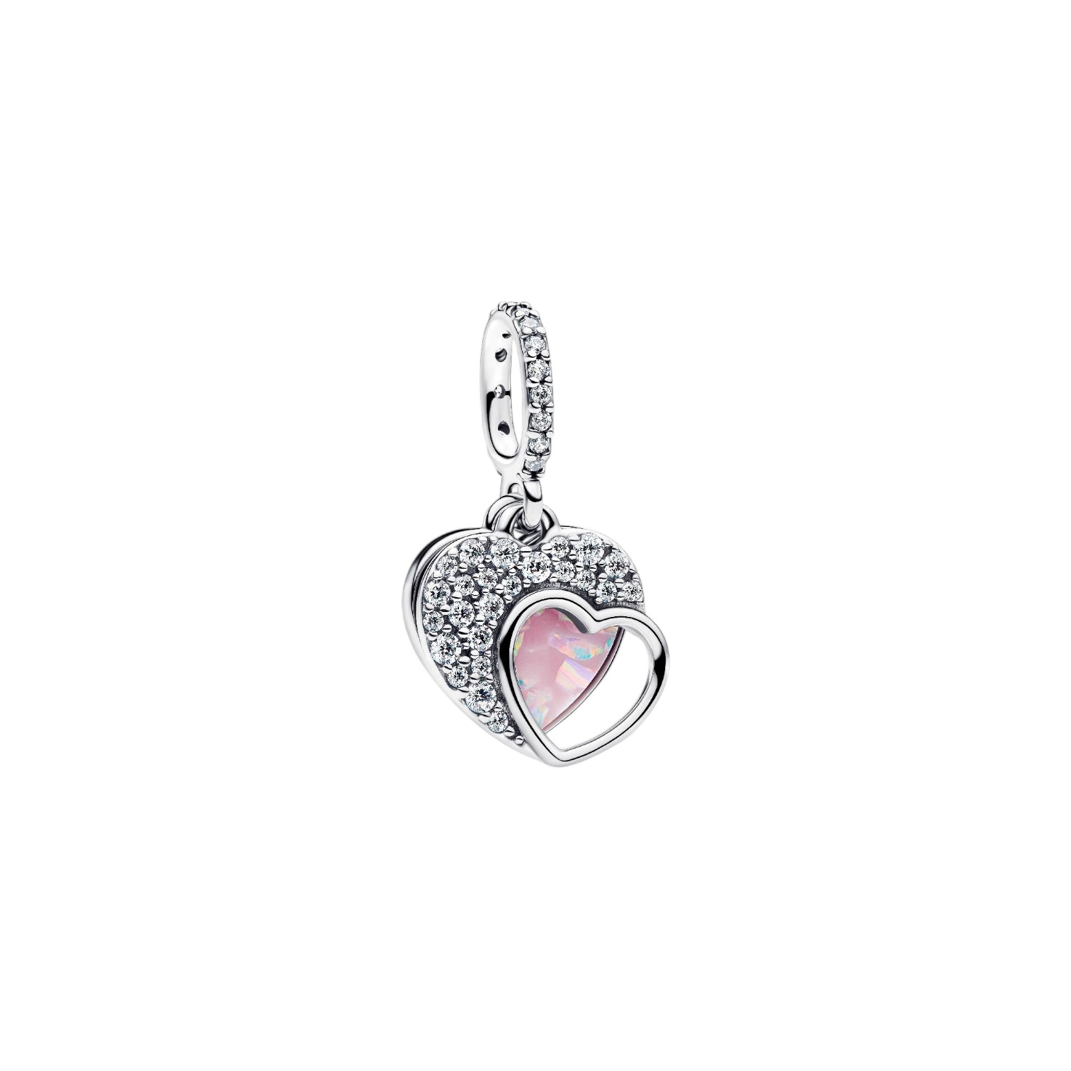 CHARM PENDENTE DOPPIO CUORE MAMMA SEI BELLISSIMA