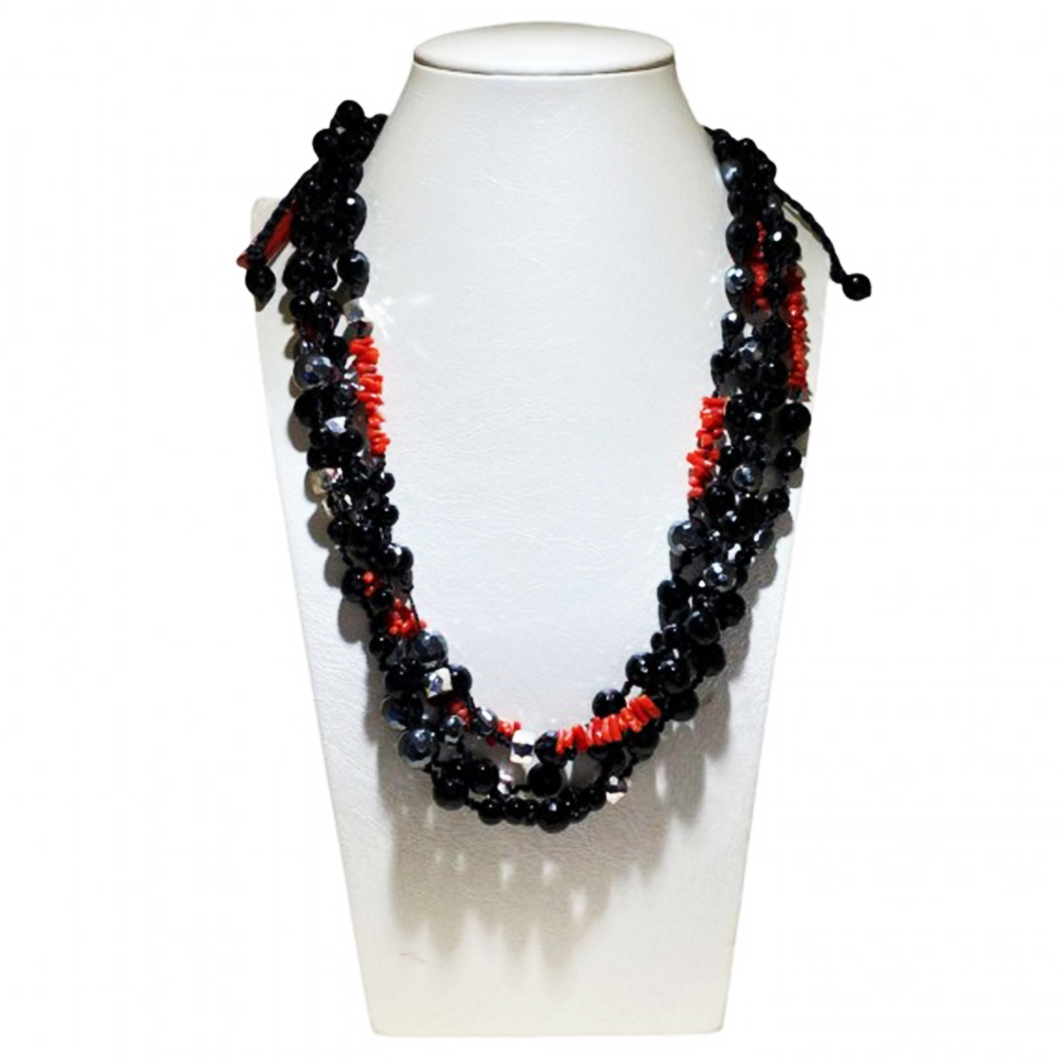 COLLANA NORMA ONICE EMATITE CORALLO ROSSO ORO