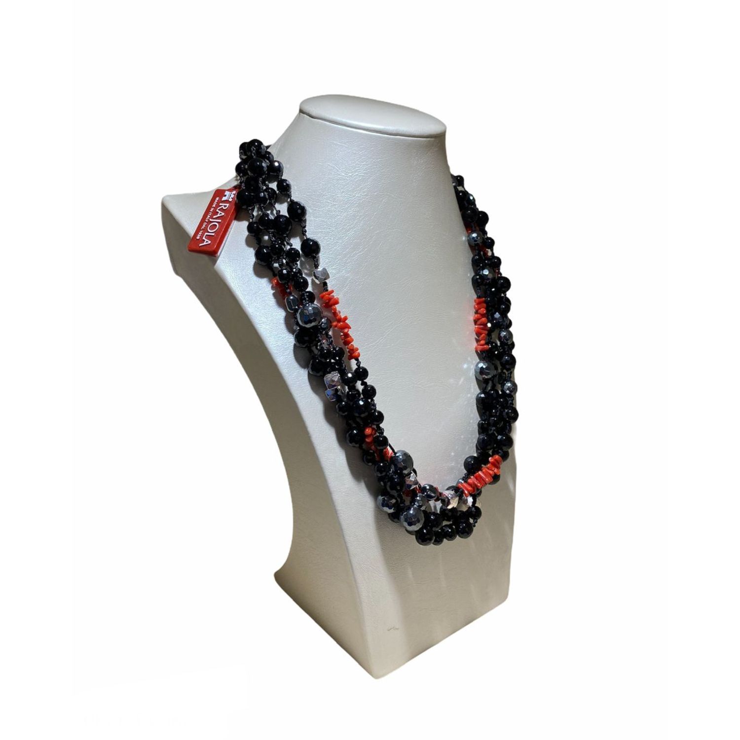 COLLANA NORMA ONICE EMATITE CORALLO ROSSO ORO