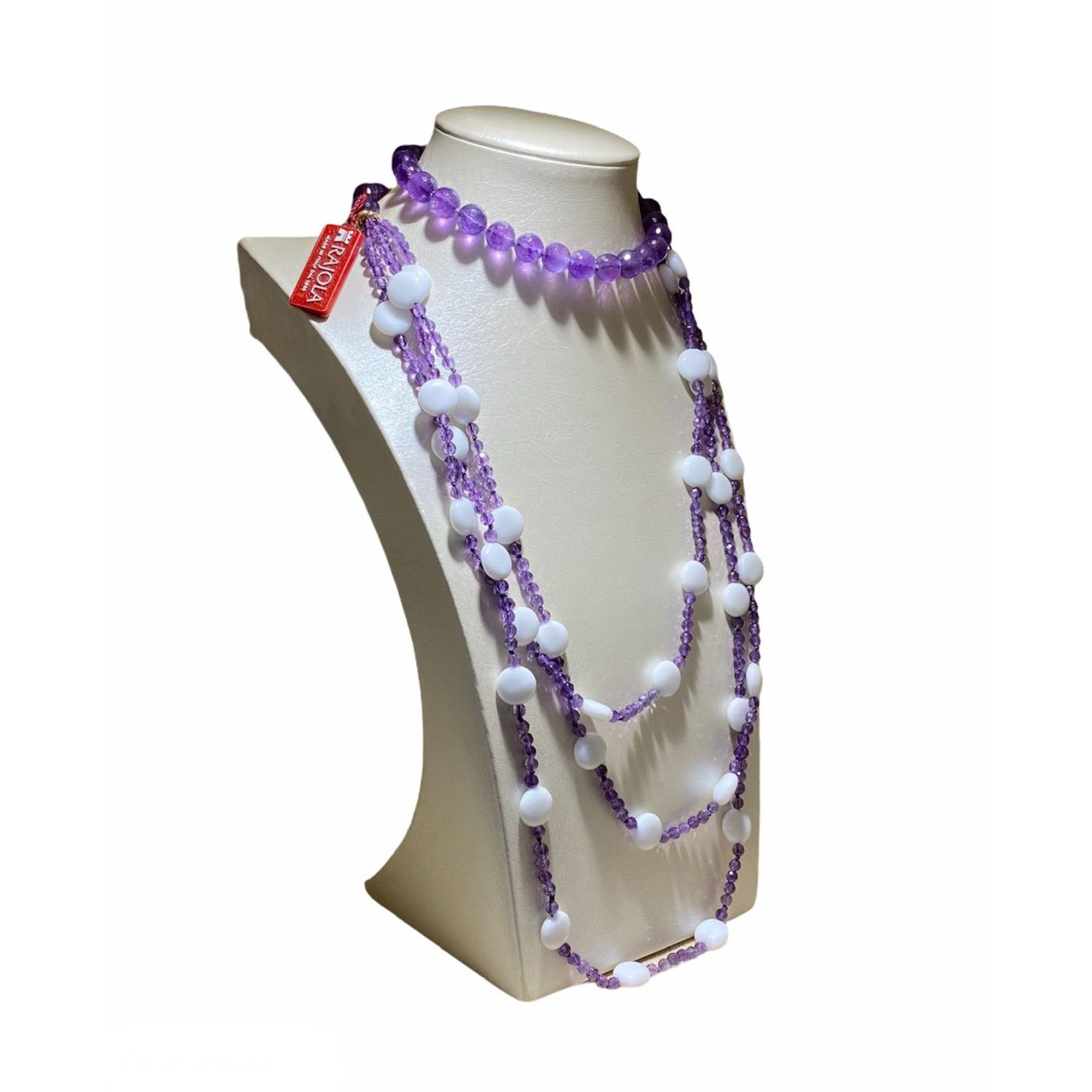 COLLANA CIN CIN AMETISTA PASTA BIANCA ORO
