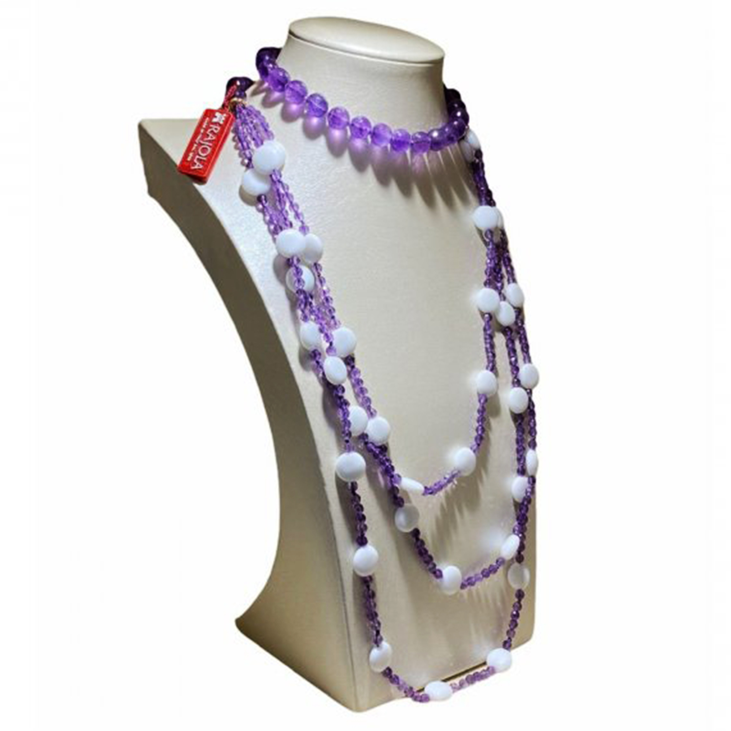 COLLANA CIN CIN AMETISTA PASTA BIANCA ORO