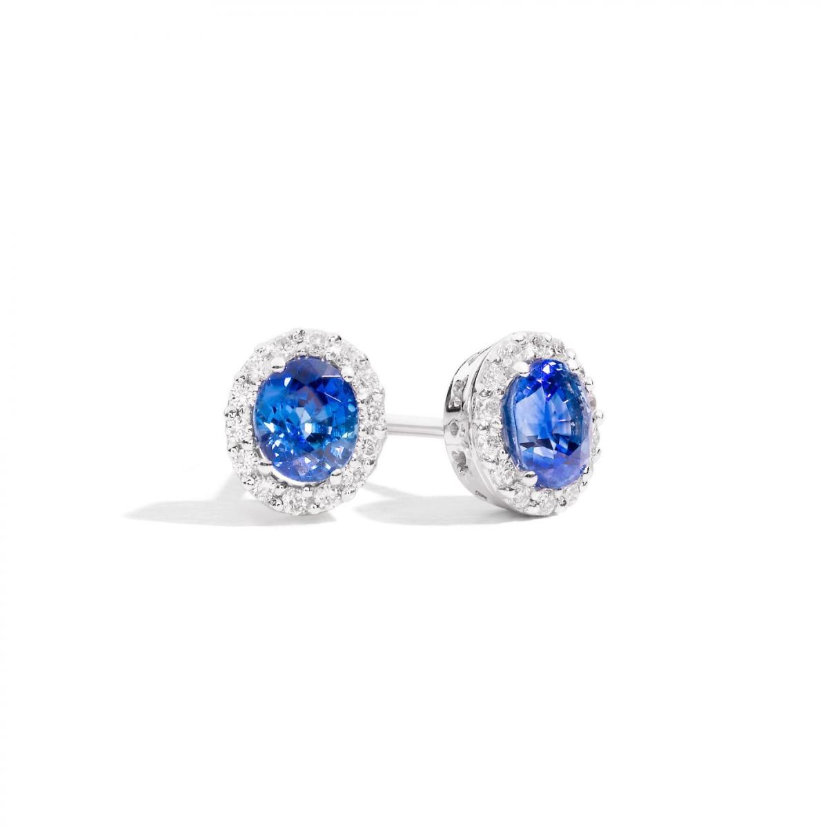 ORECCHINI IRIS CESTINO Z.BLU KT.0,67 E BRILL.KT 0,11 F-VS