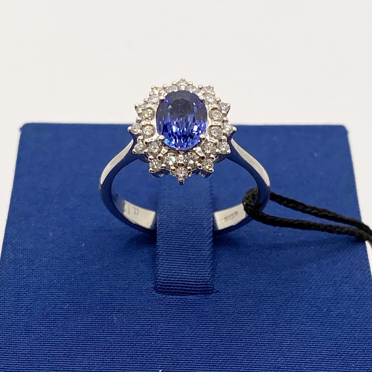 ANELLO CESTINO OVALE Z.BLU CT 1,22 BRILL 0,37