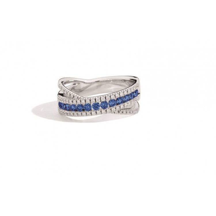 ANELLO DECO' BRILL 0,21 ZAFFIRI 0,54