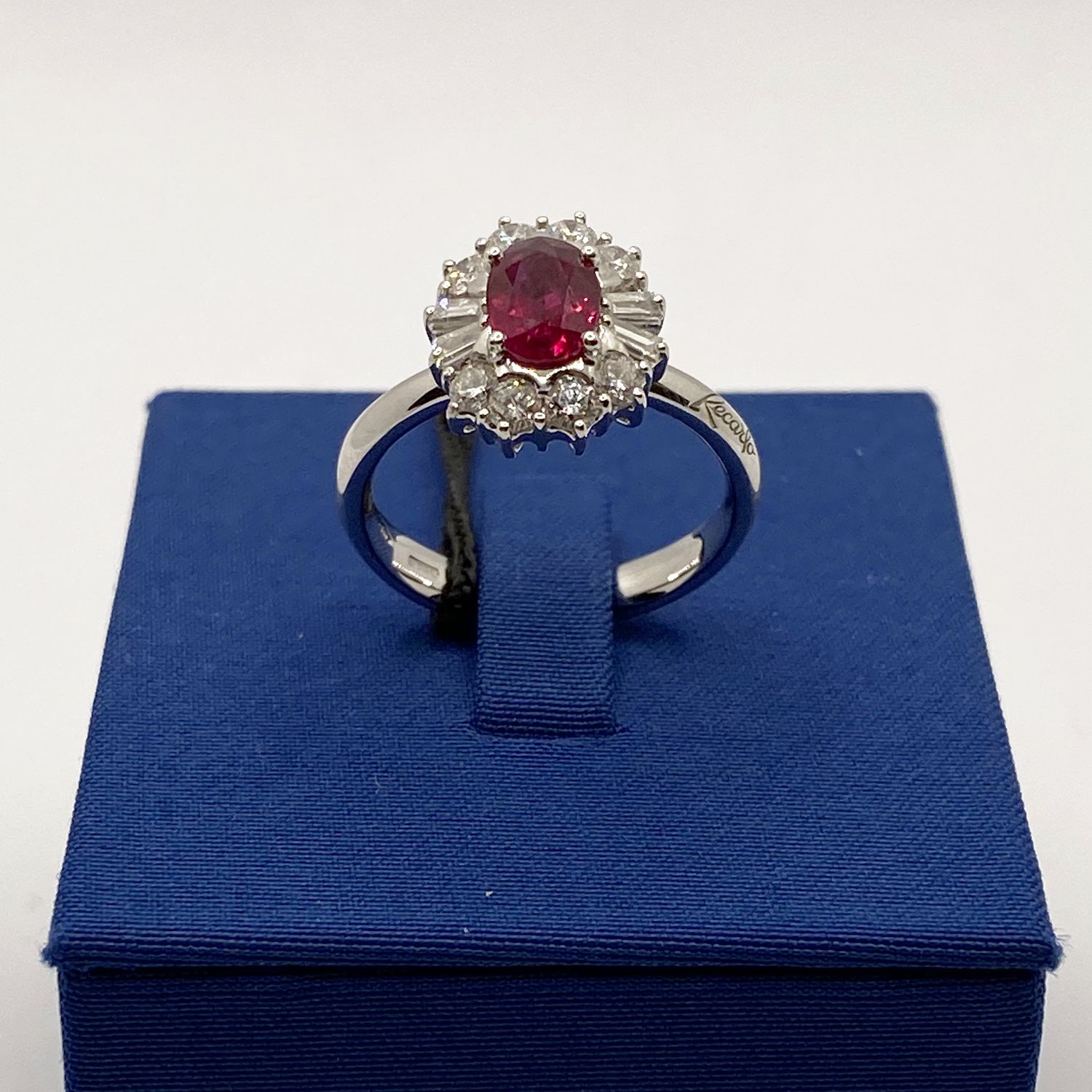 ANELLO CESTINO RUBINO CT.1,01 E DIAM. CT. 0,61