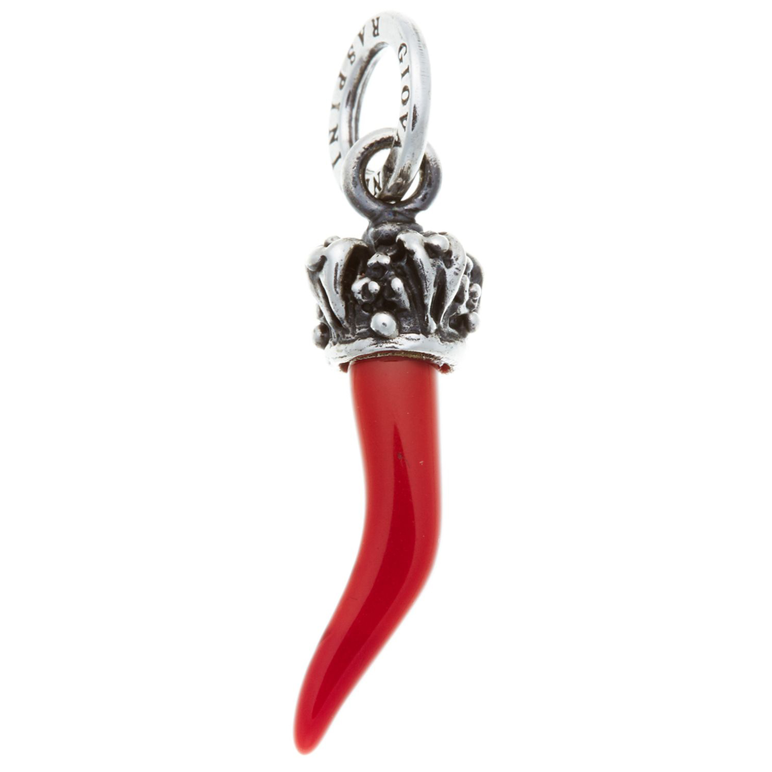 Charm Raspini Corno Rosso Corona