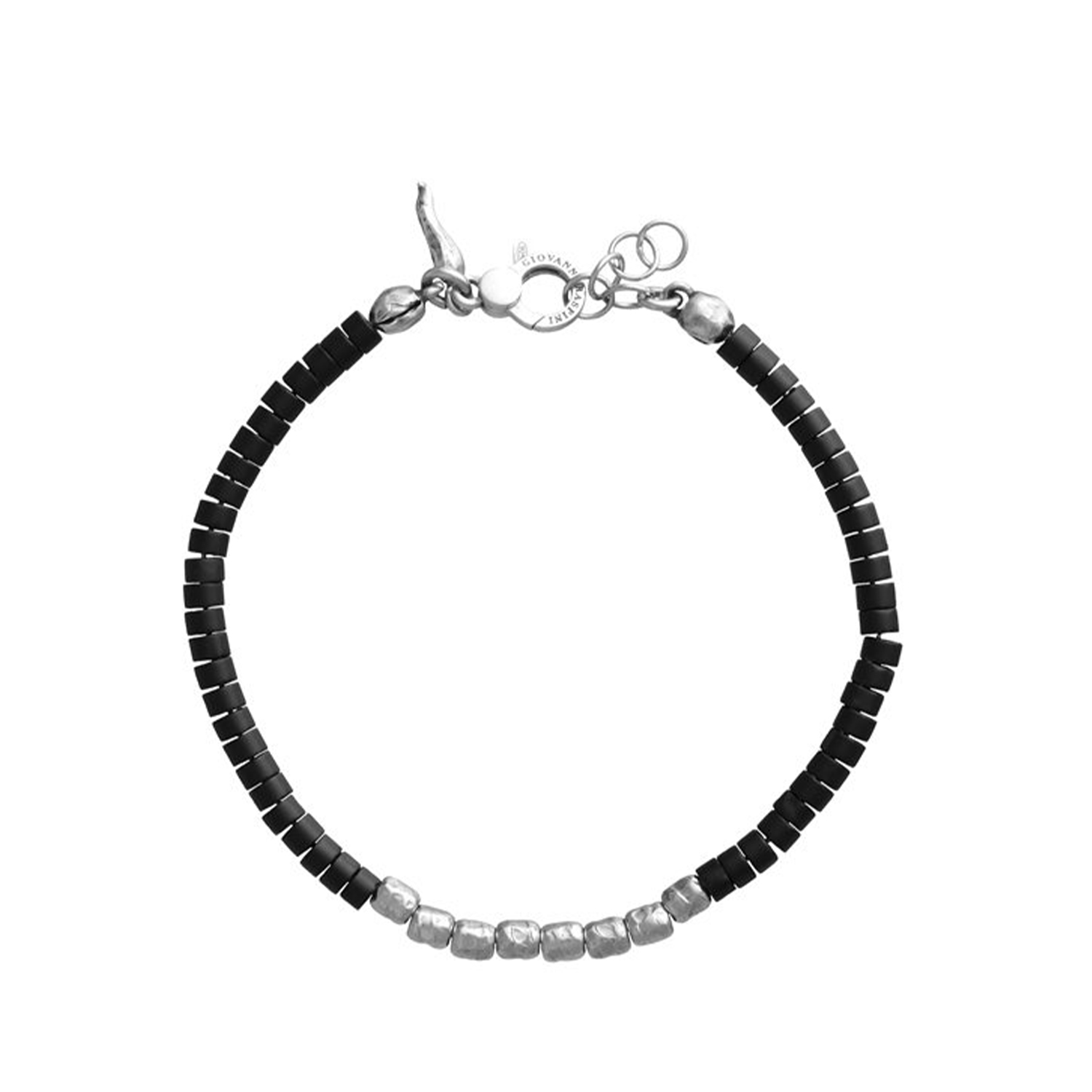 BRACCIALE GRANELLI AGATA NERA CM  22