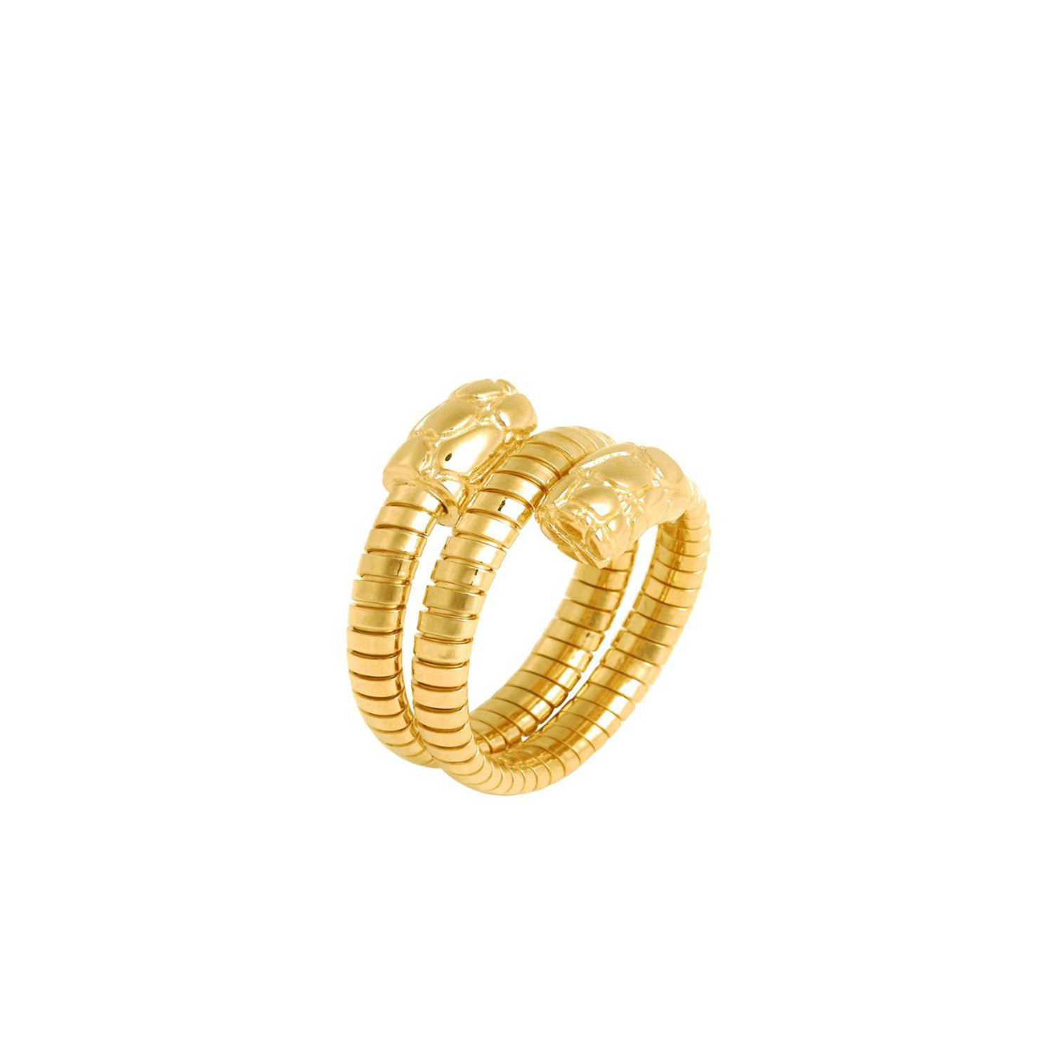 ANELLO TUBOGAS CROCO DOPPIO DORATO MIS 16