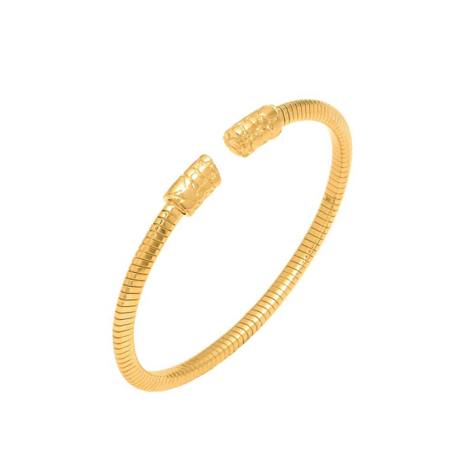 BRACCIALE TUBOGAS CROCO PICCOLO DORATO