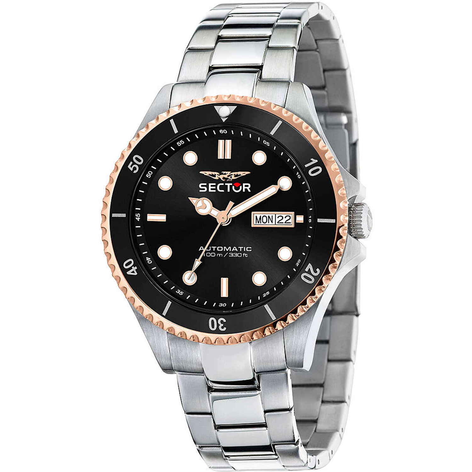 230 43MM AUTO 3H BLK DIAL
