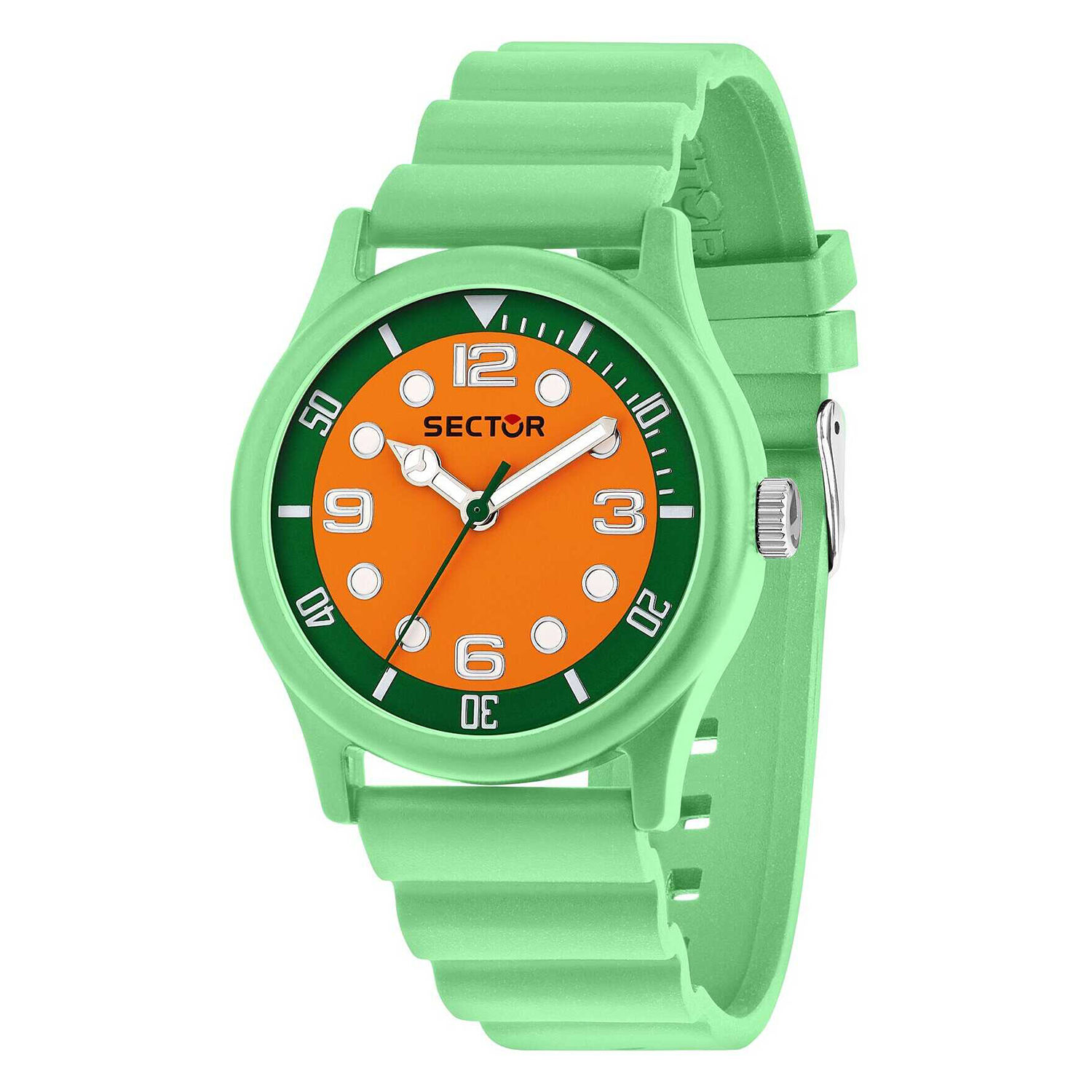 H2O 41MM 3H GREEN / ORANGE DIA MINT