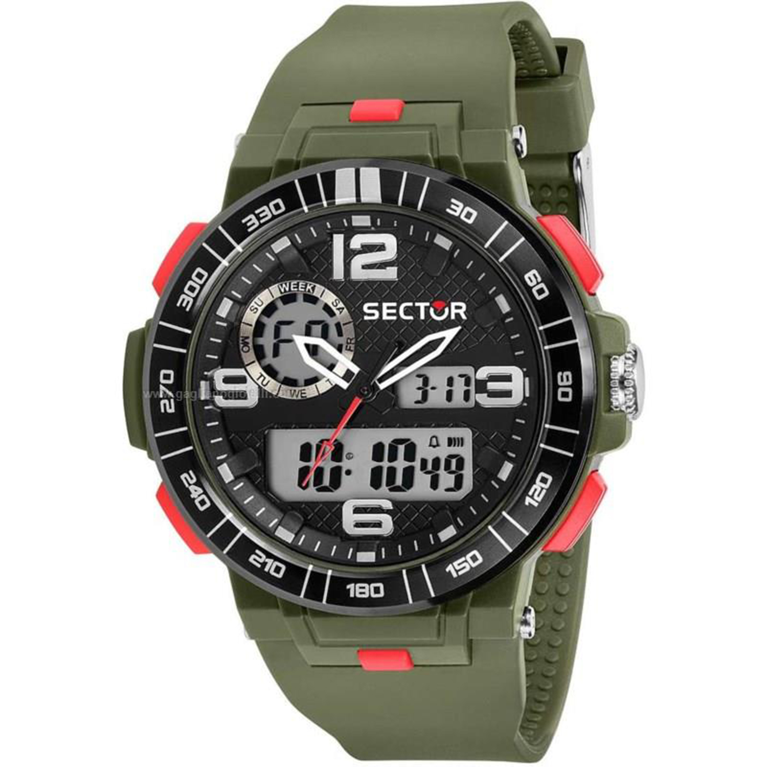 EXPANDER UOMO 46MM DIGITAL GREEN STRAP