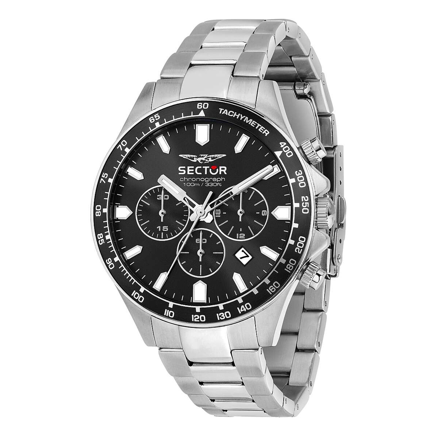230 43MM CHRO BLACK DIAL