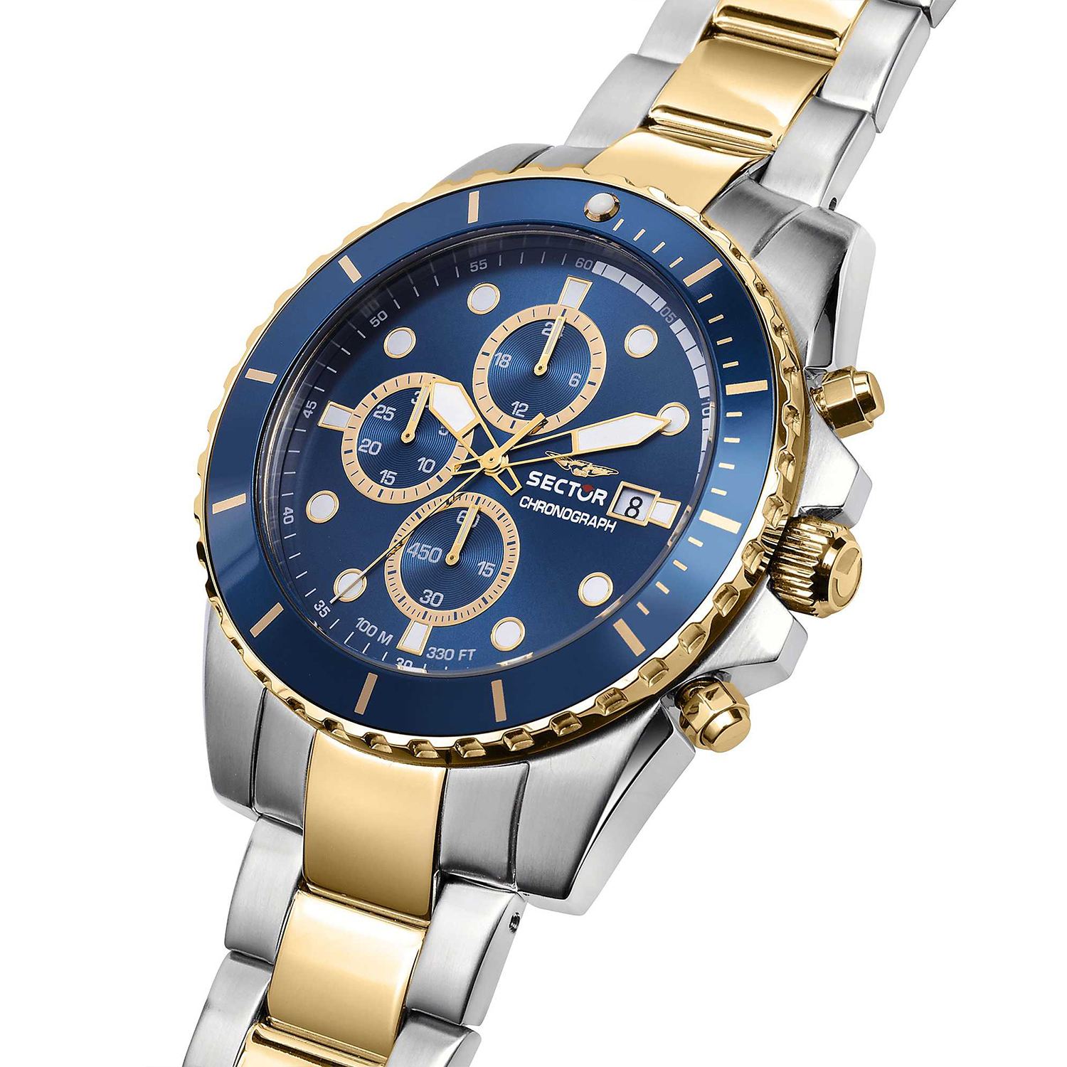 450 43MM CHR BLUE DIAL