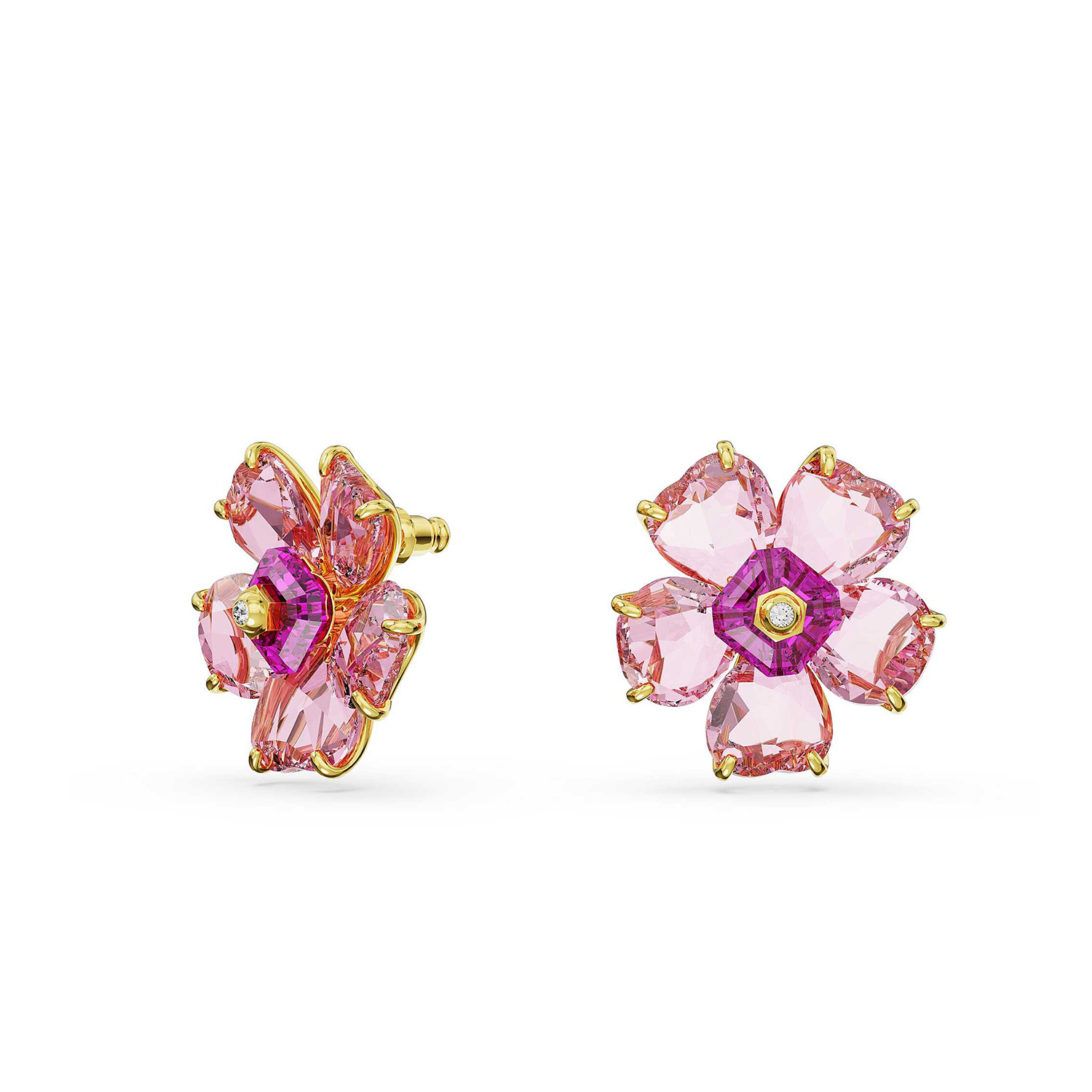 FLORERE ORECCHINO A BUCO PINK/GOS
