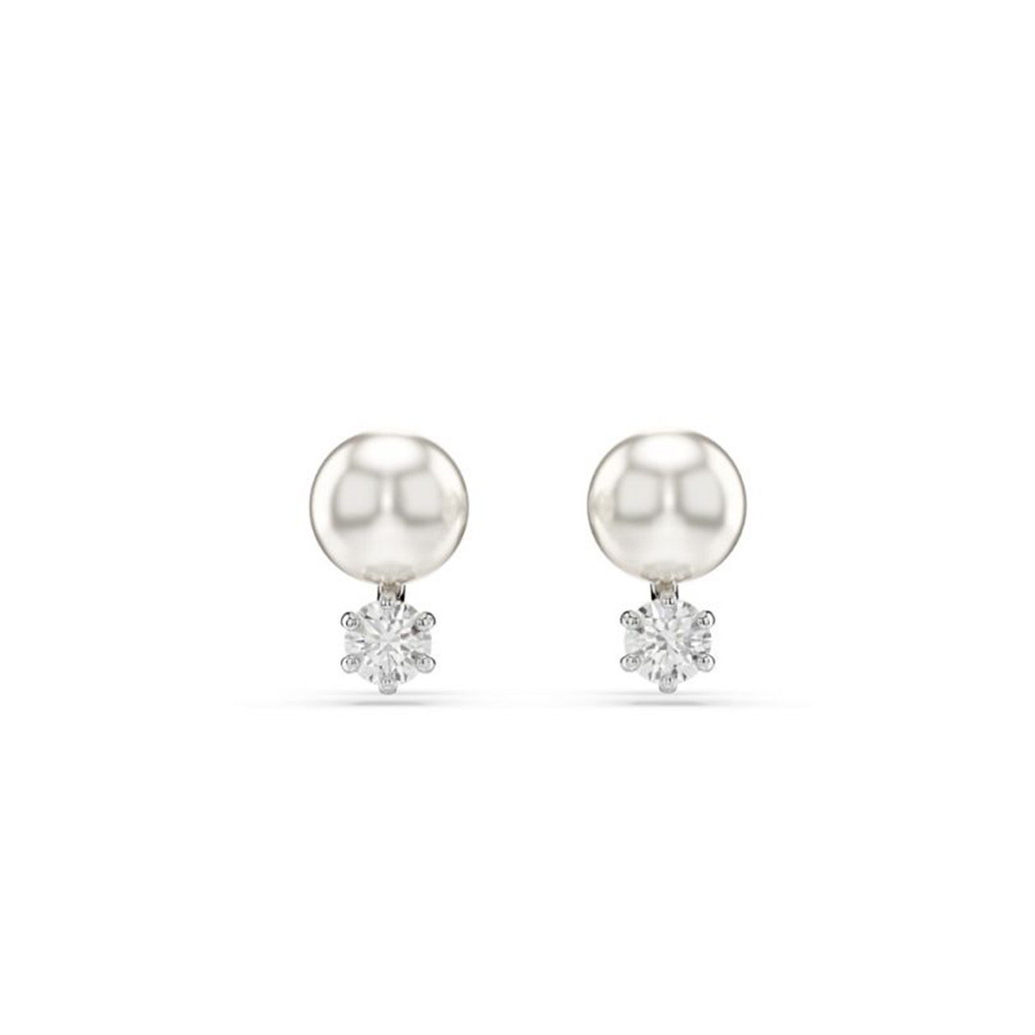 MATRIX ORECCHINO A BUCO STUD WHITE/RHS